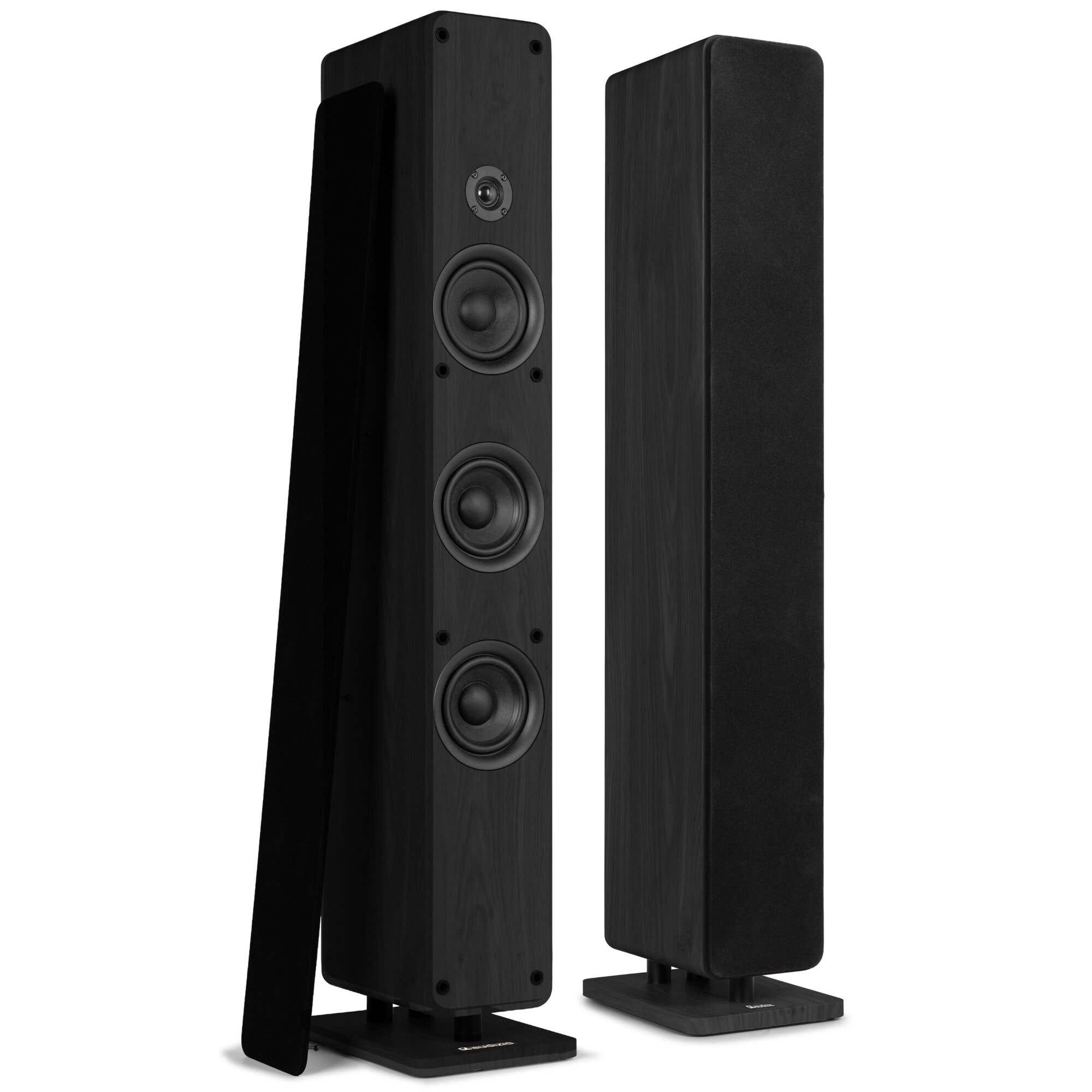 Audizio ARCO - Paire d’Enceintes Colonne Hi-Fi Passives 320W Noires - Système Stéréo pour Salon et Home Cinéma