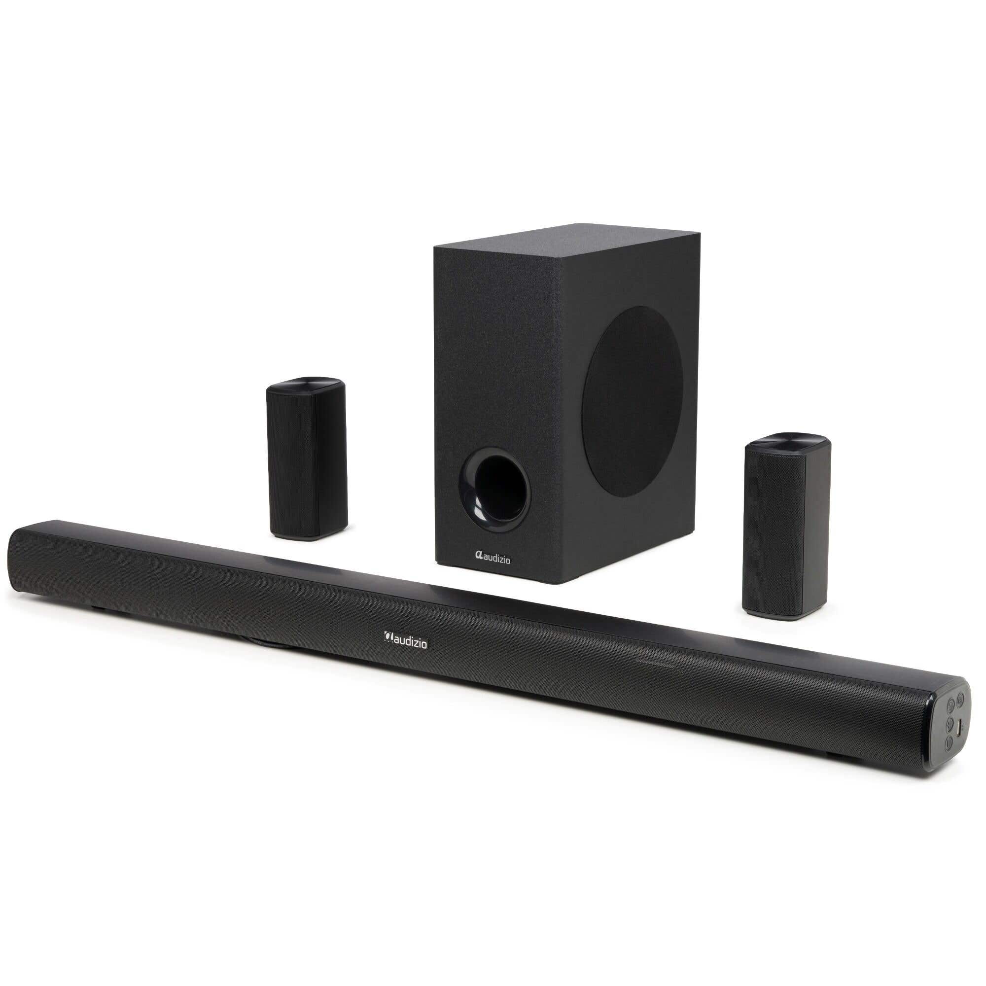 Audizio SB100 – Barre de Son avec Home Cinema 5.1 - Caisson et Enceintes Surround – 160W