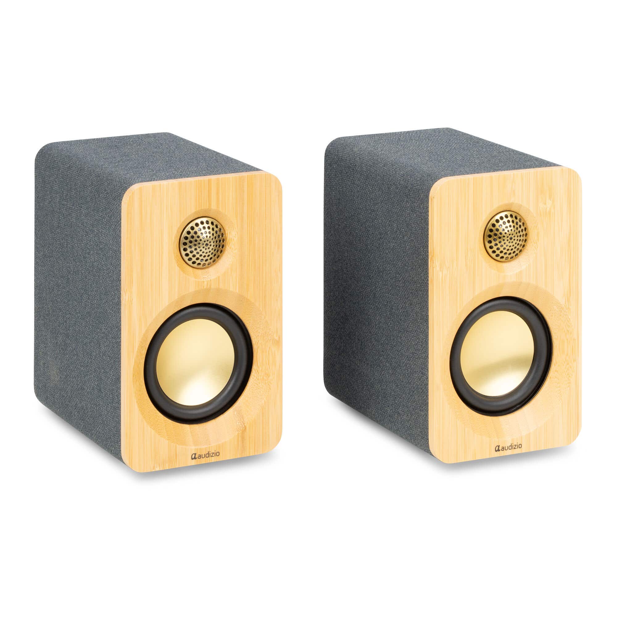 Audizio KS16 - Enceintes PC Actives Bluetooth USB-C 100W Max - Bambou
