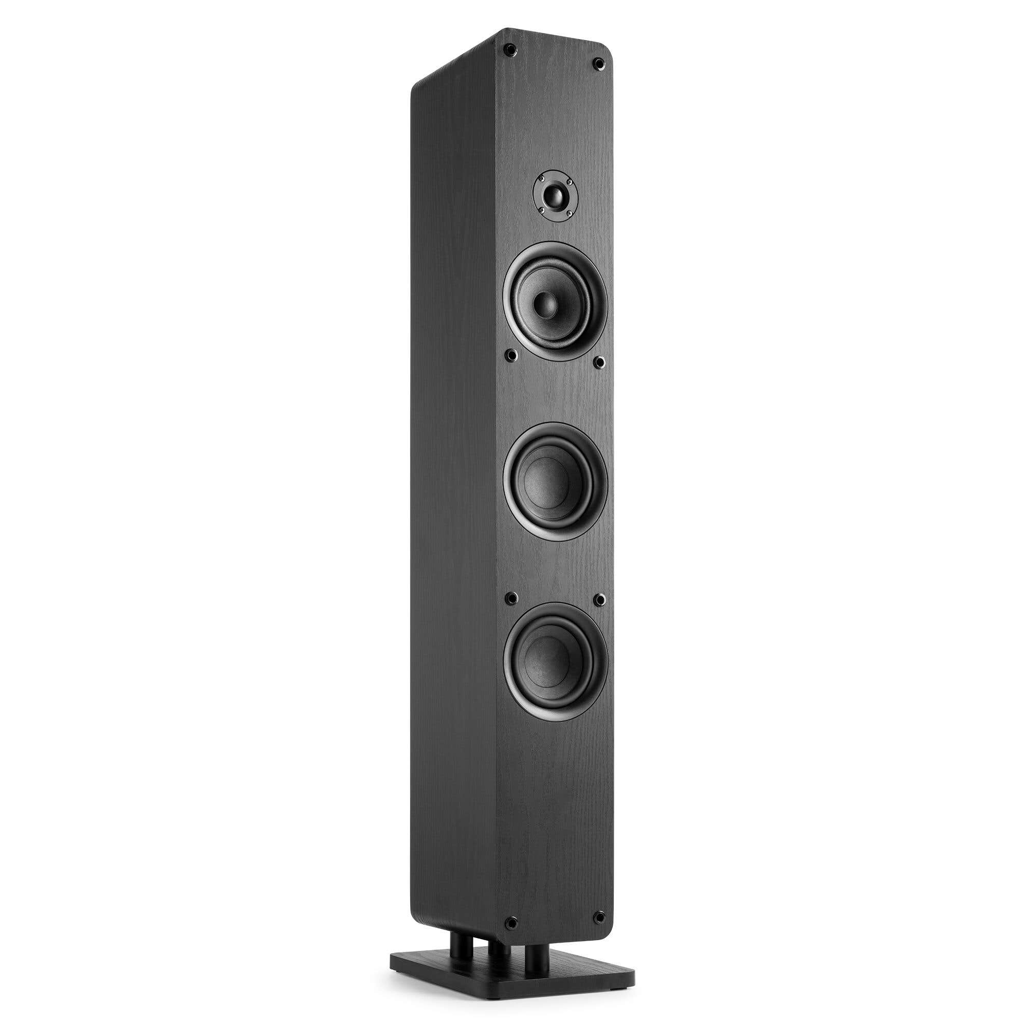Audizio ARCO - Enceinte Colonne Passive Hi-Fi 160W Noire - Tour de Son pour Salon, Design Élégant et Installation Évolutive