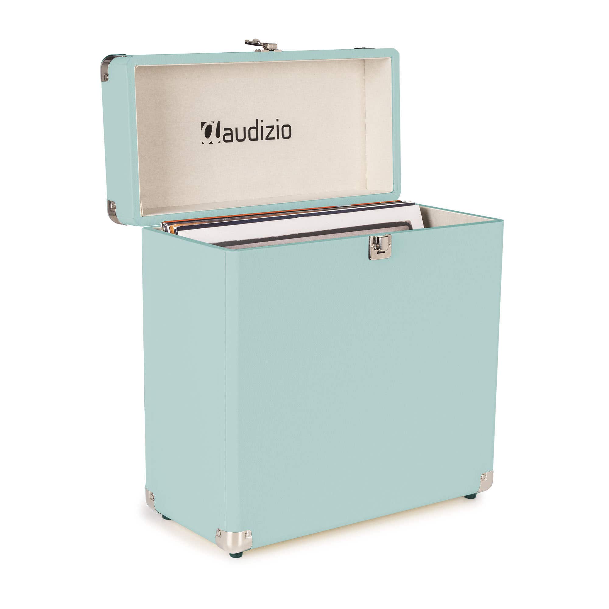Audizio RC32 - Étui de Rangement pour Vinyle 33 Tours - Bleu