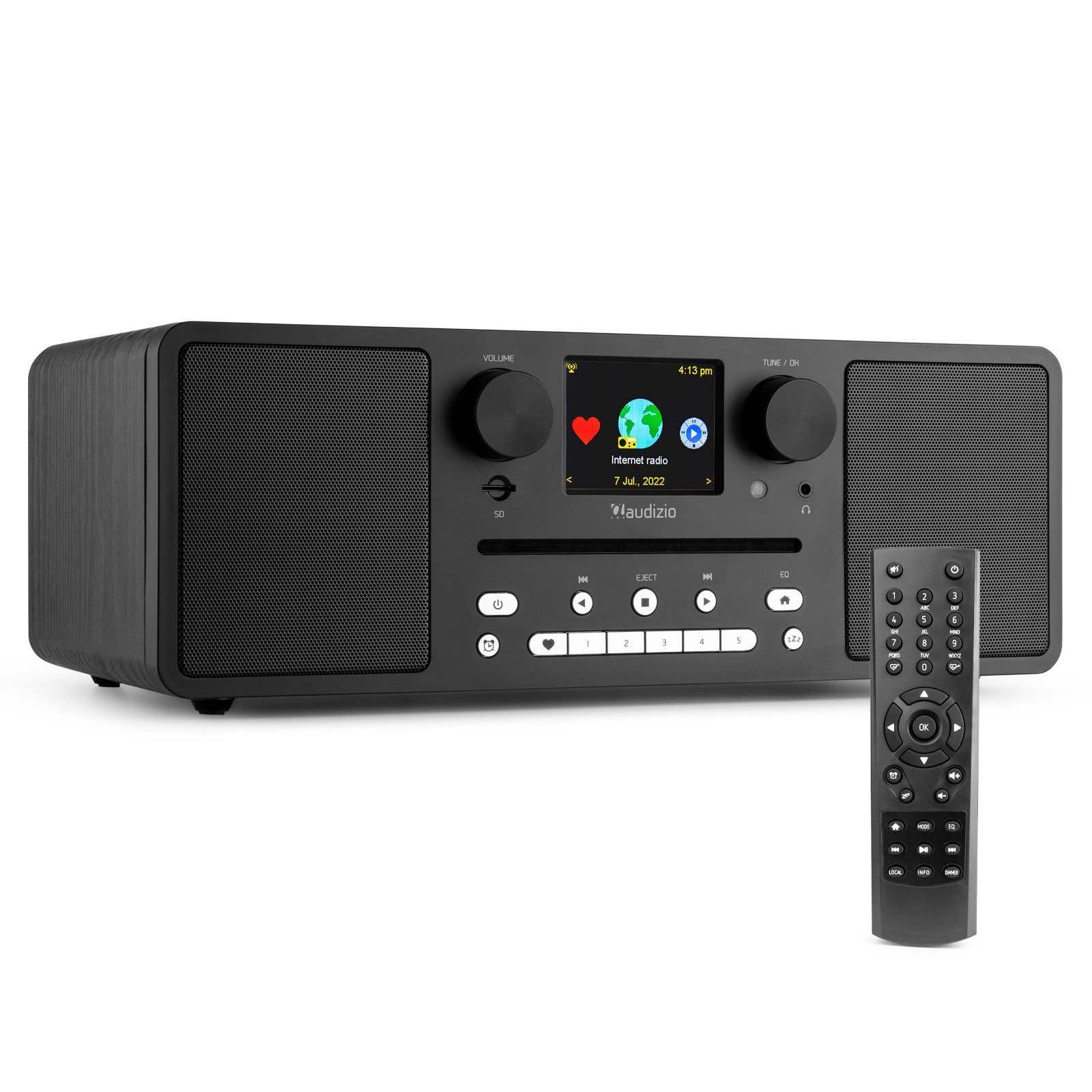 Audizio Naples Radio DAB+ Stéréo avec Bluetooth 60W - Noir