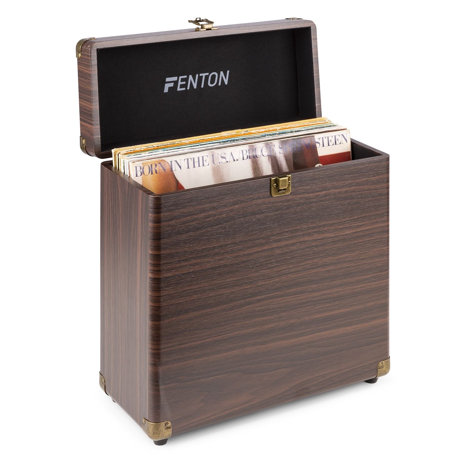 Fenton RC30 - Valise pour disques vinyles - Bois noyer