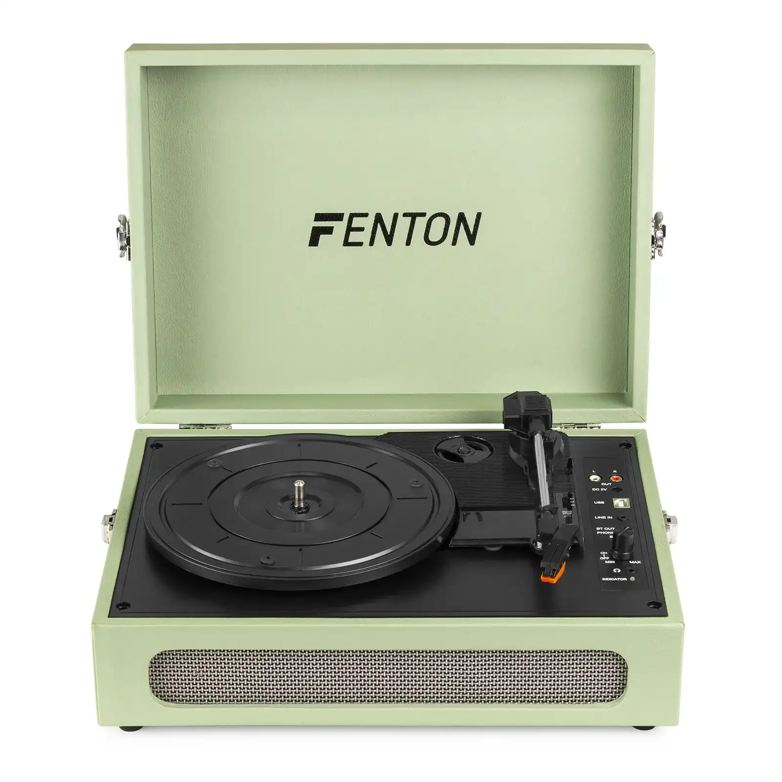 1 BY ONE Platine Vinyle Bluetooth - Haut-Parleurs Intégrés, Transmission Par Courri E, Arrêt Auto | Design Bois/Métal
