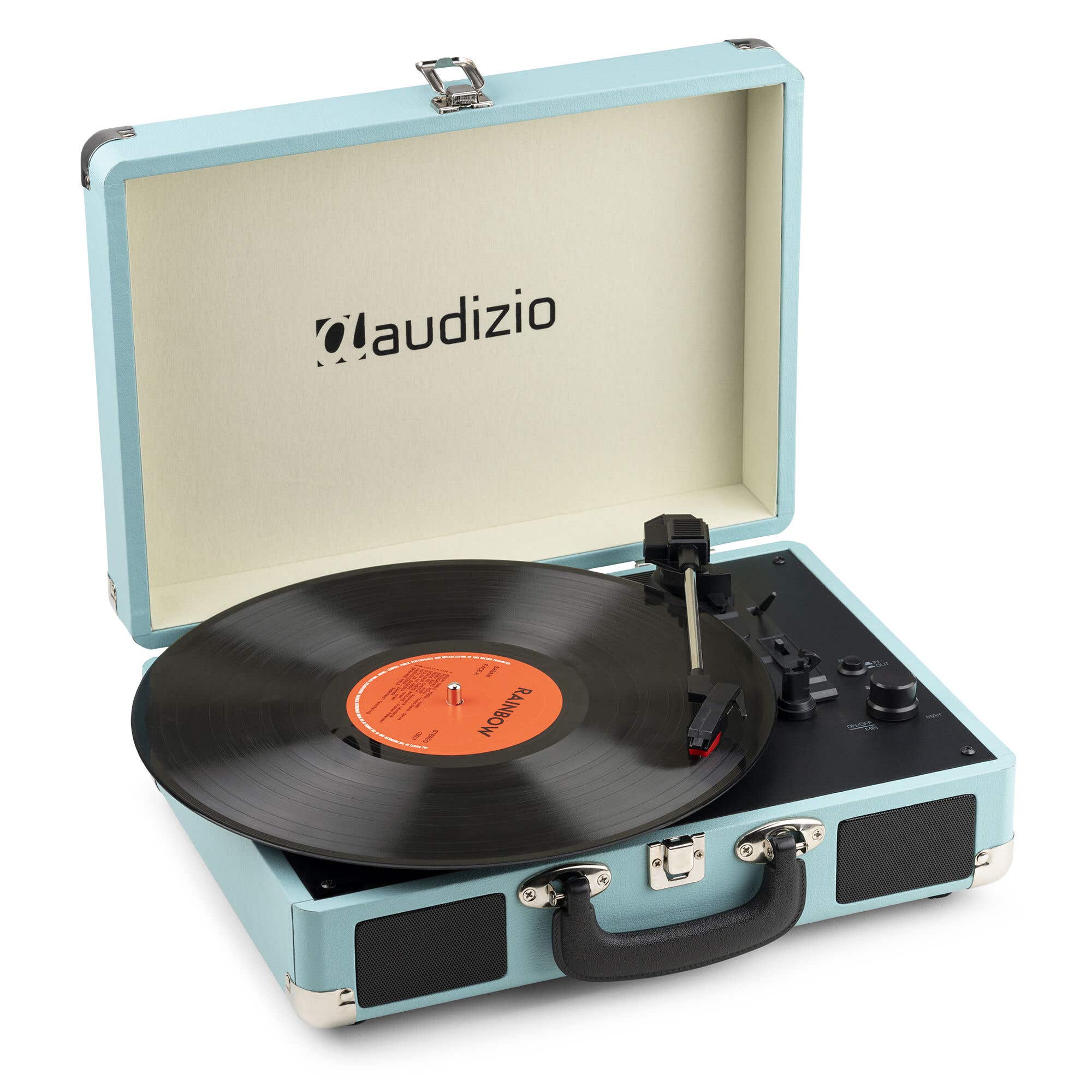 Auna Platine Vinyle Bluetooth, Tourne Disque Vinyle CD Bluetooth avec Haut parleur, Tourne