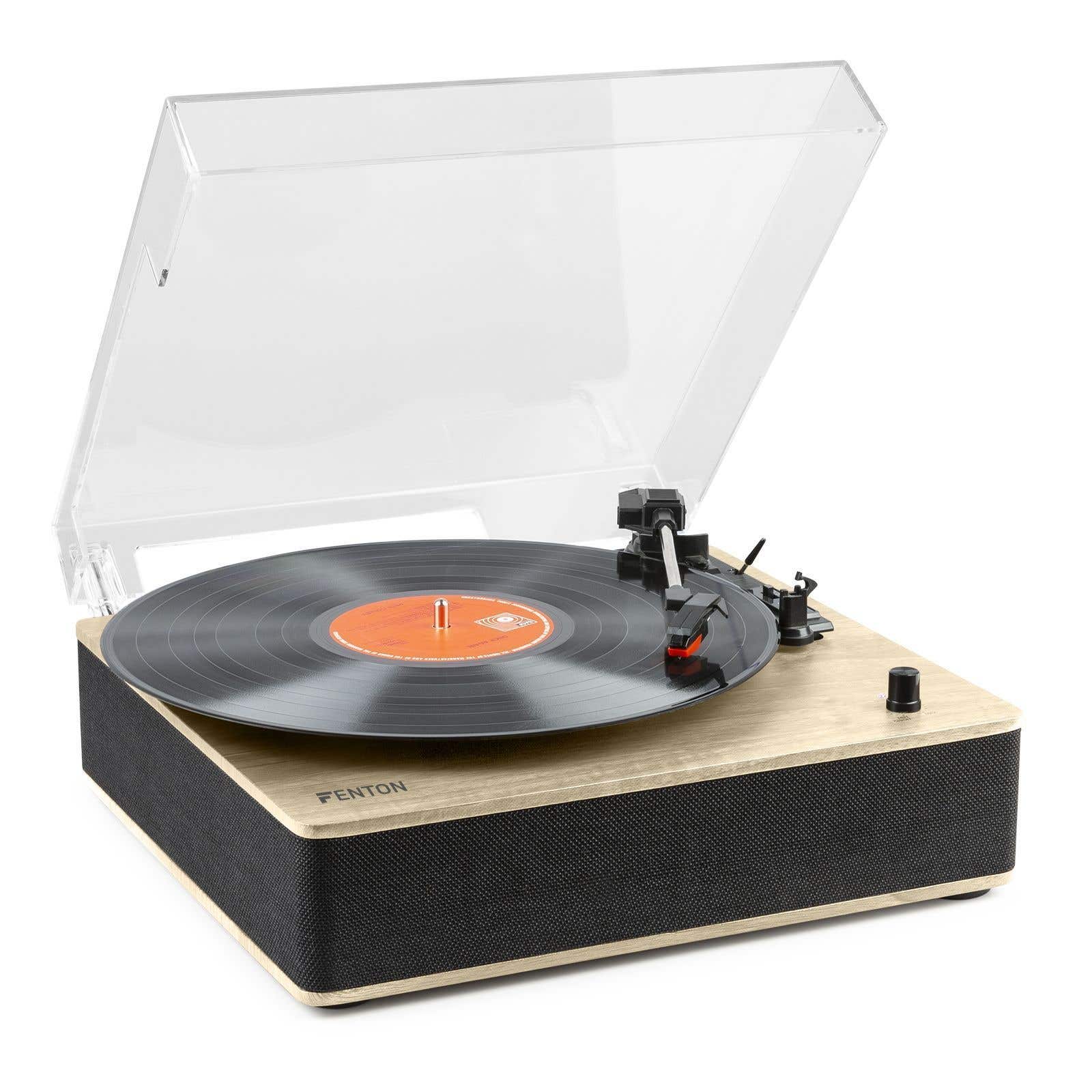 Fenton RP161LW Platine Vinyle Bluetooth Stéréo - Bois Clair