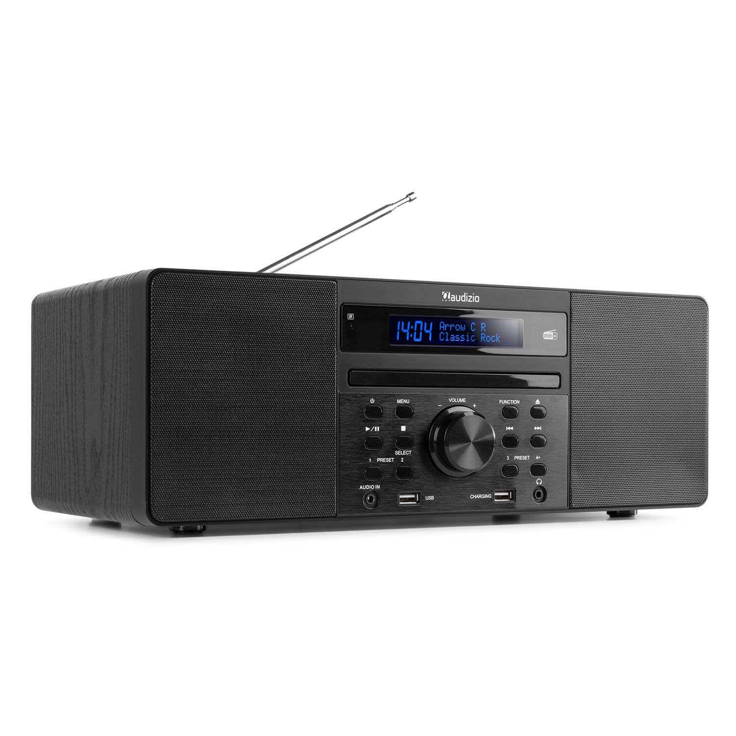 Audizio Prato Radio DAB+ et Lecteur CD avec Technologie sans Fil Bluetooth - Noir