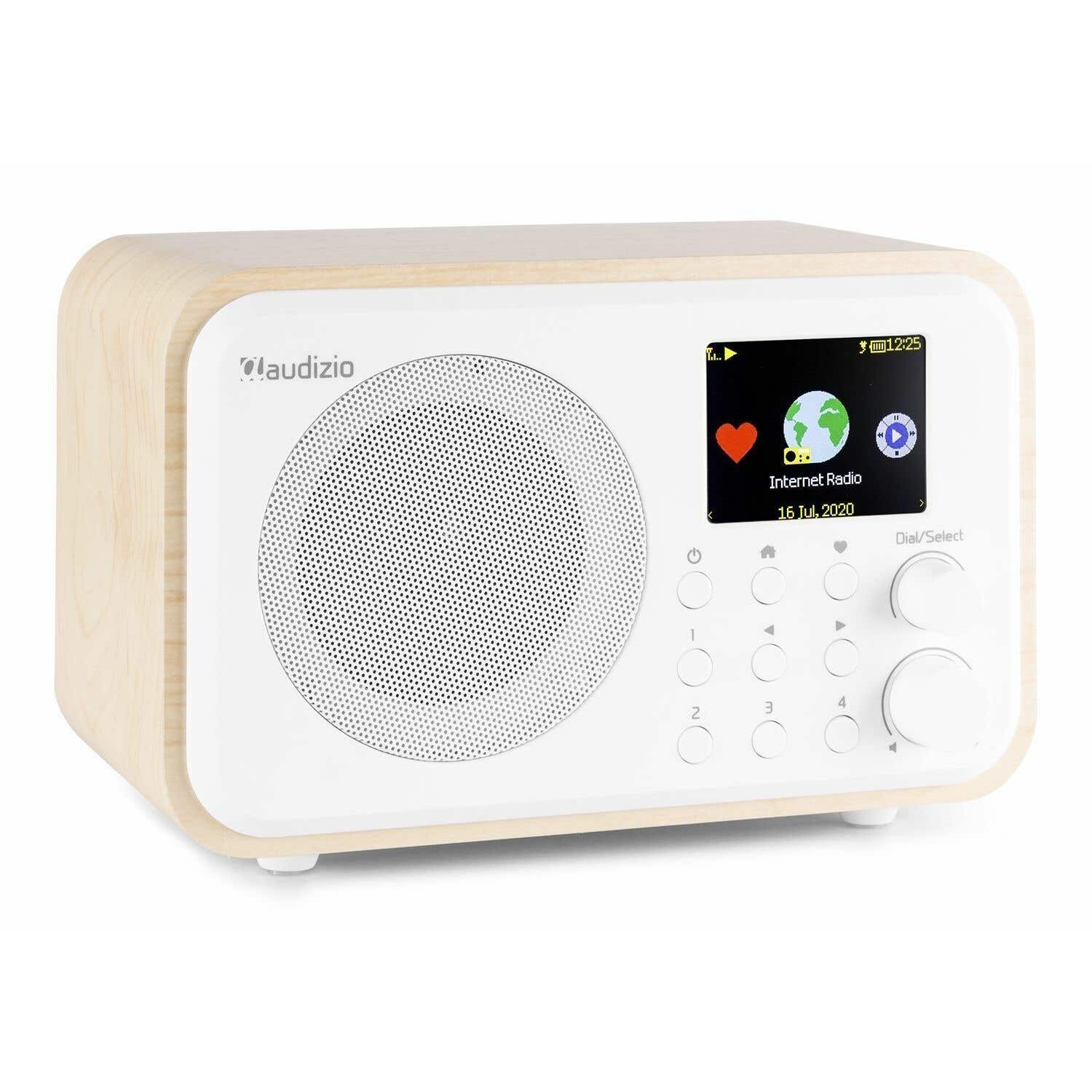 Audizio Venice Radio Internet WIFI avec Batterie et Technologie sans Fil Bluetooth - Blanc