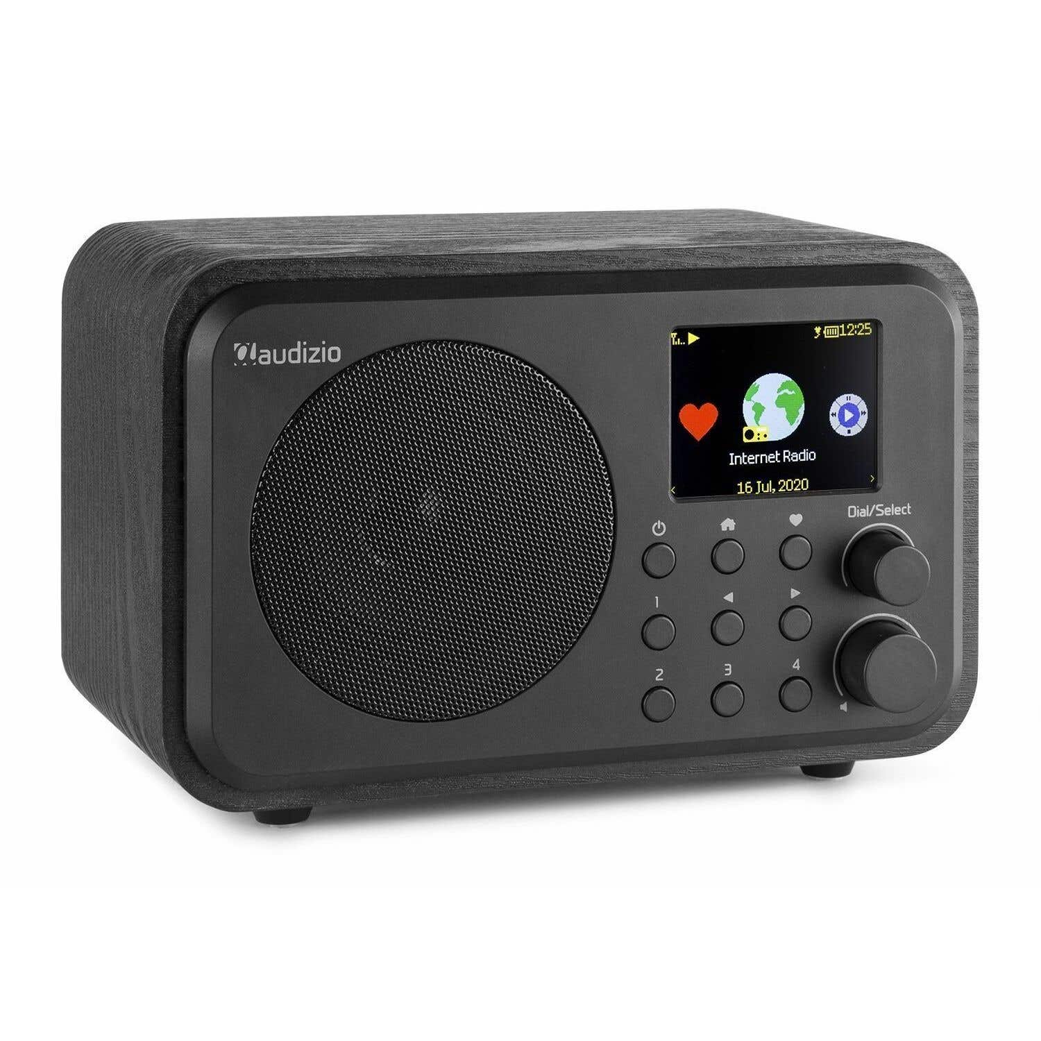 Audizio Venice Radio Internet WIFI avec Batterie et Technologie sans Fil Bluetooth - Noir