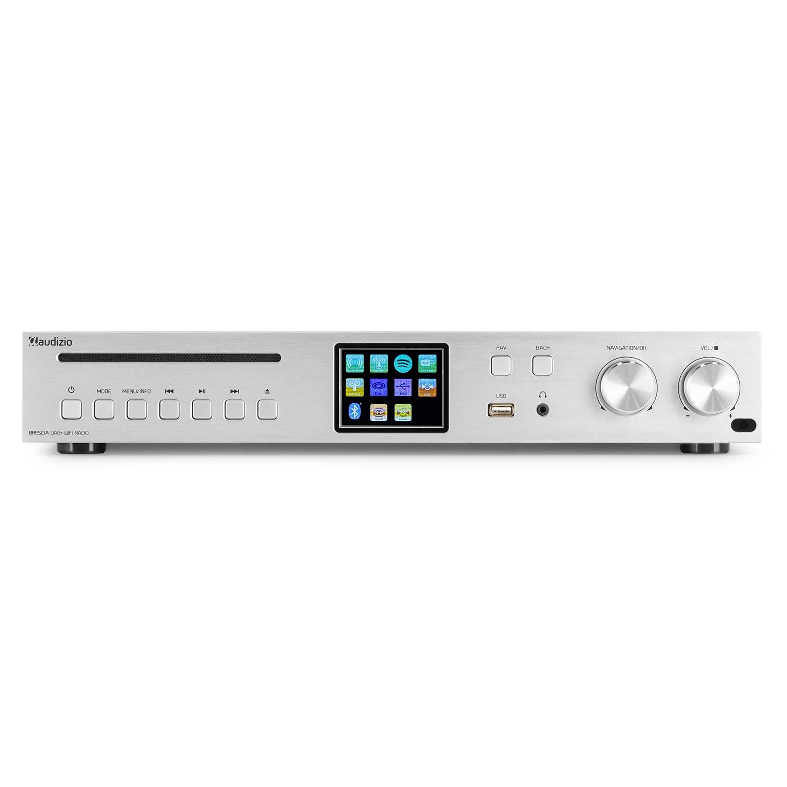 Audizio Brescia Amplificateur Hi-Fi avec Radio Internet 120W - Alu