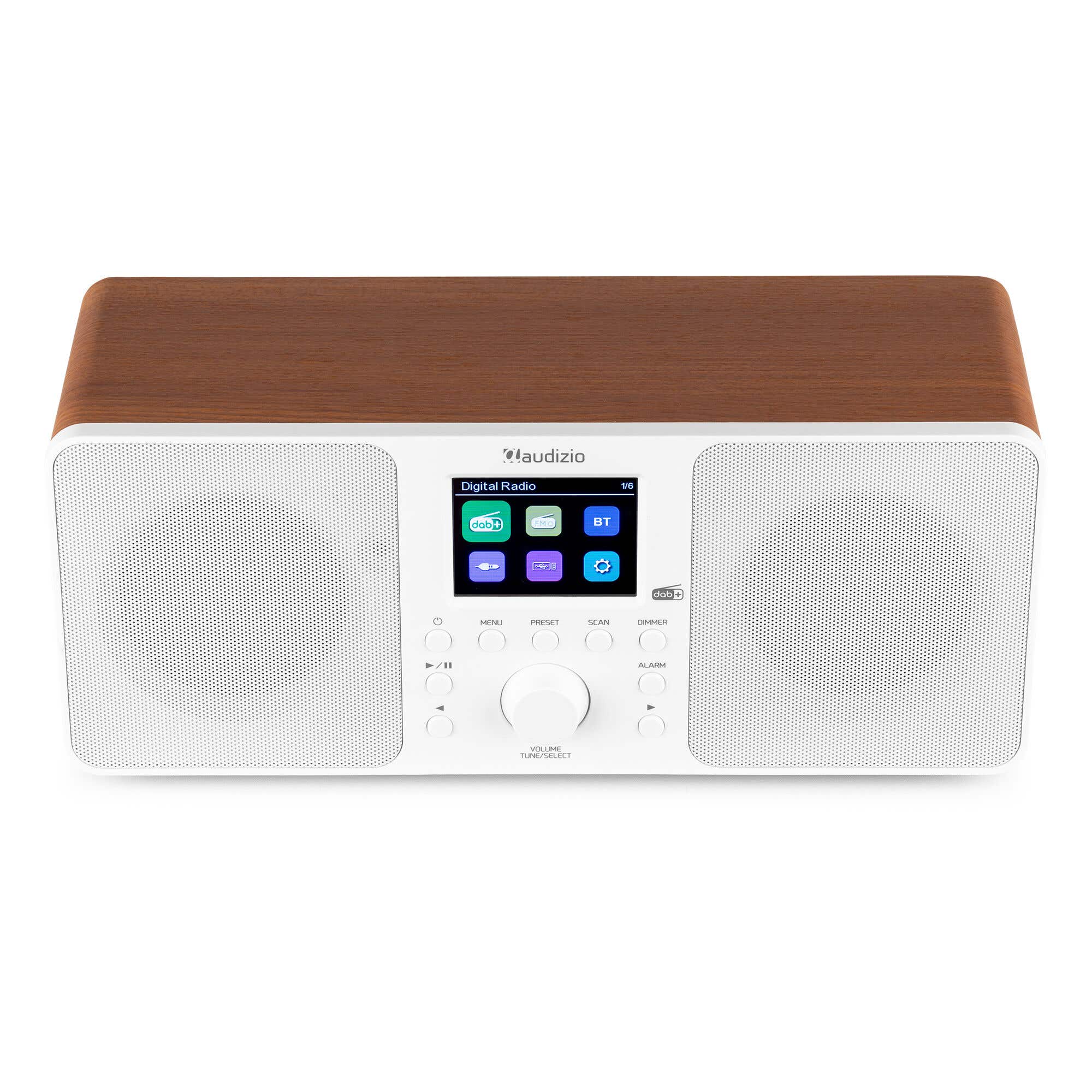 Audizio Genua Radio DAB+ Bluetooth 5.0 - Blanche, Écran Couleur 2,8 avec Télécommande