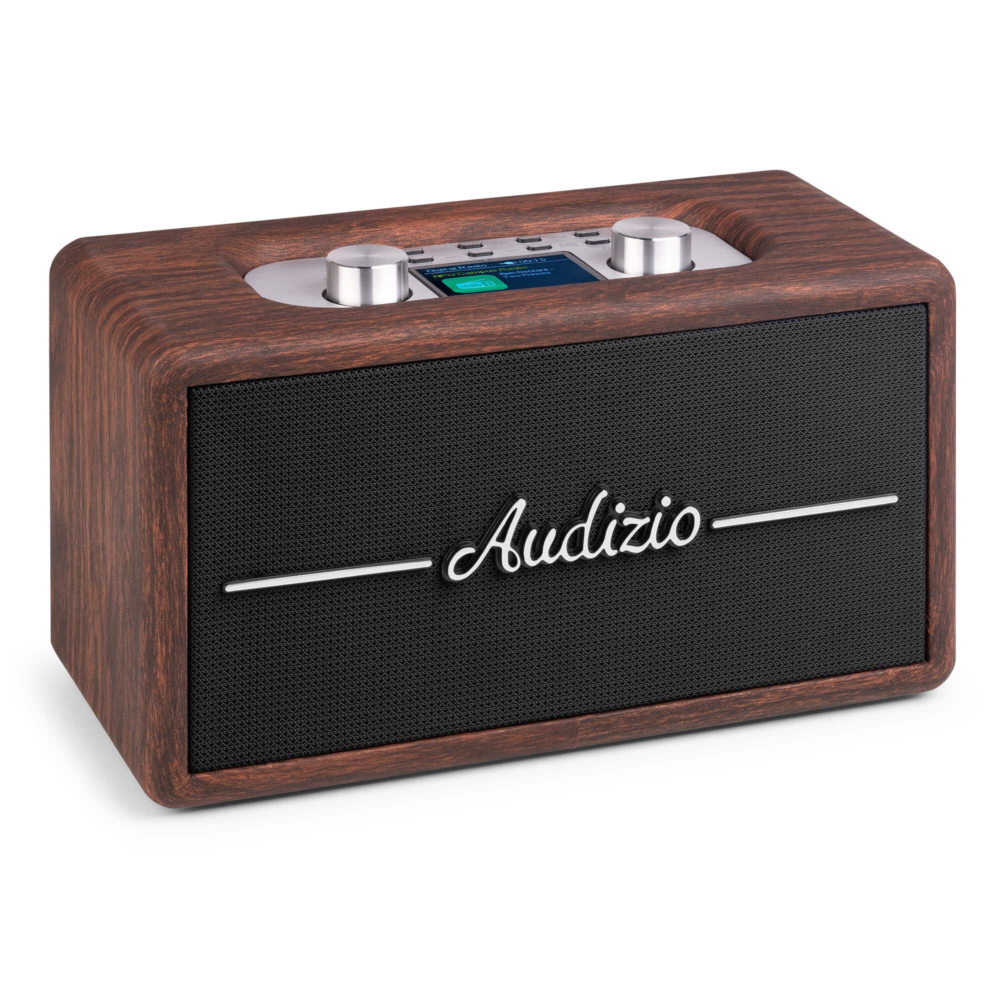 Audizio Tune60 - Radio Rétro Noyer BT avec DAB+ et FM  Radio Portable avec USB et Entrée AUX