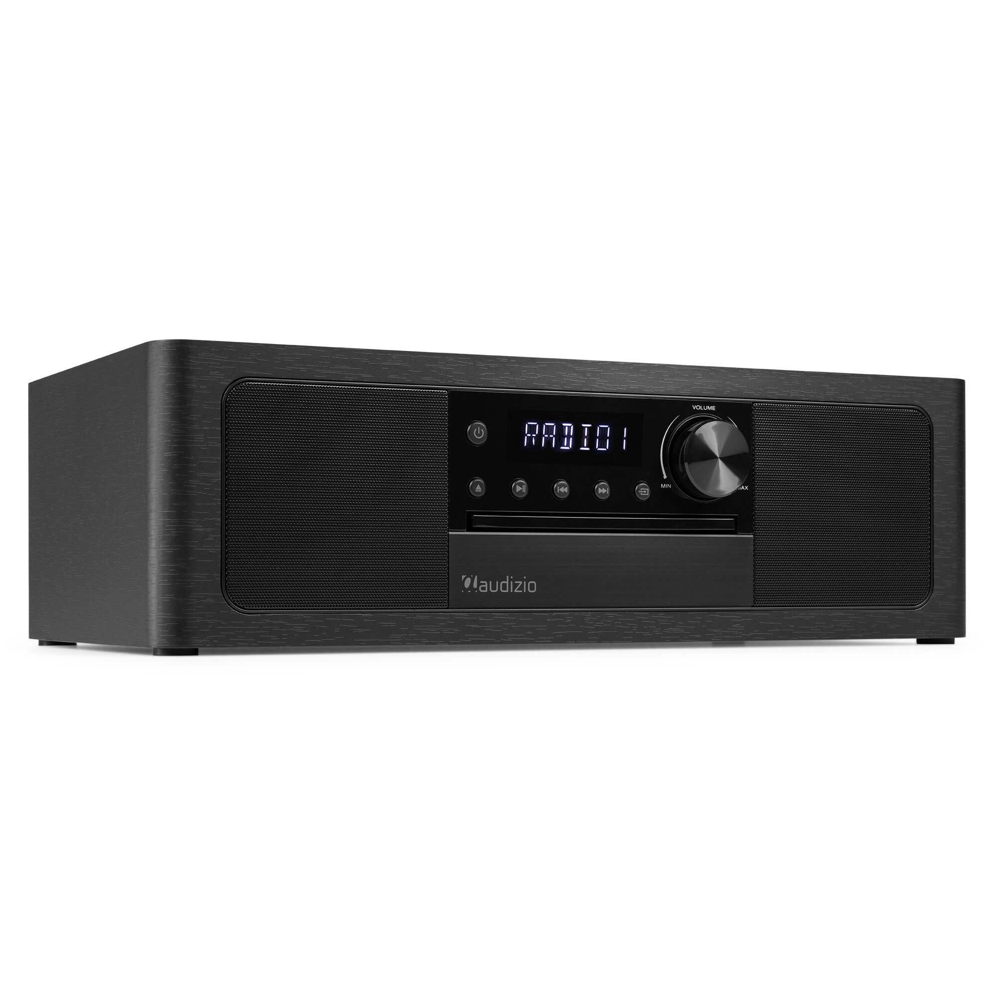 Audizio Lunata - Radio DAB+ Hi-Fi Premium finition Ebène Noire avec Lecteur CD et BT sans fil - Système Audio Simple et Élégant 