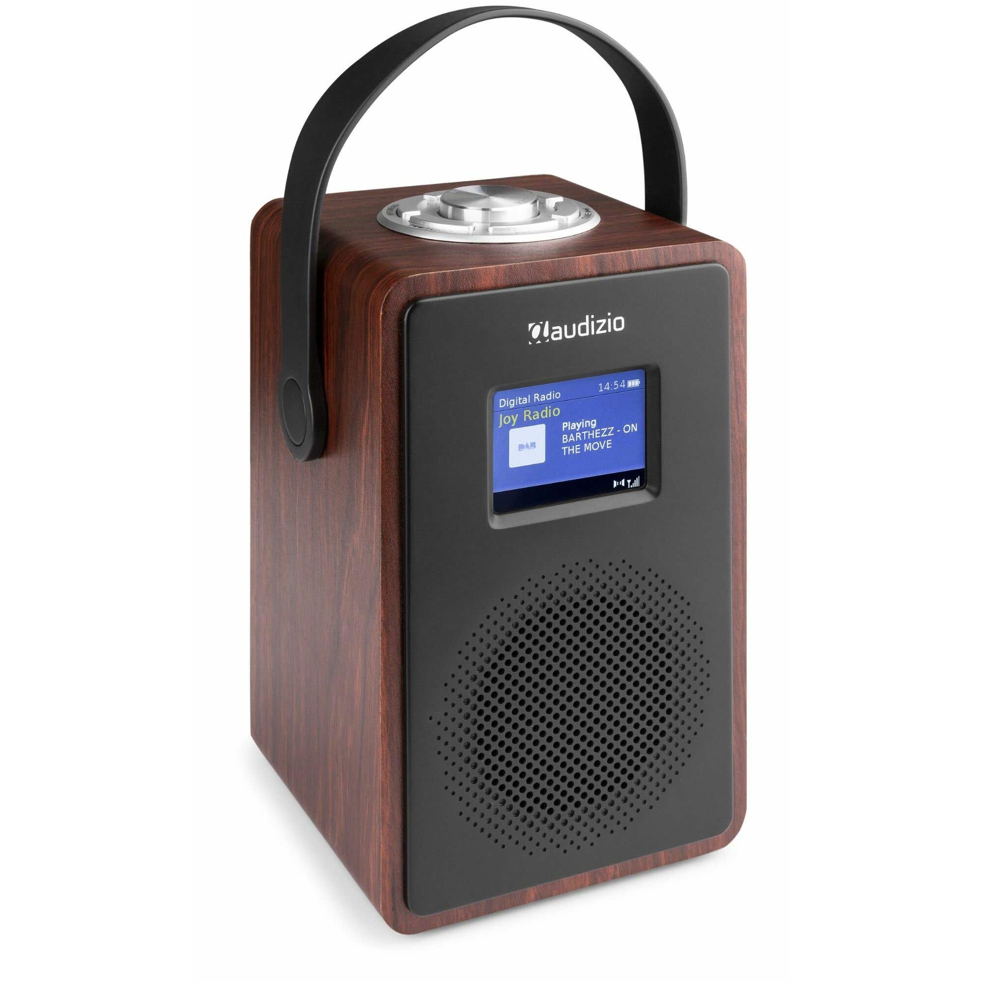 Audizio Modena Radio Portable DAB, Bluetooth et Batterie - Bois/Noir