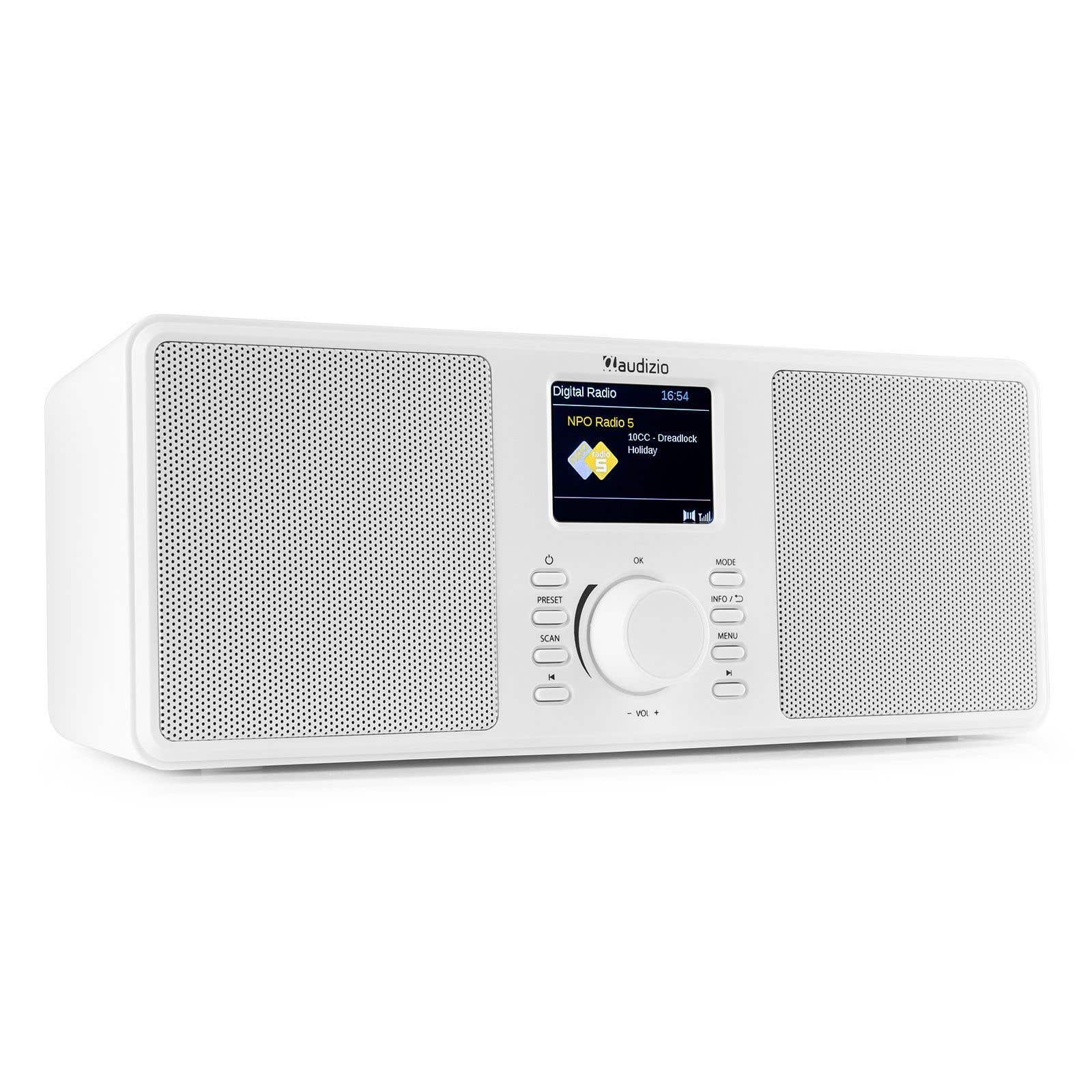 Audizio Monza Radio DAB+ Stéréo avec Bluetooth - Blanc