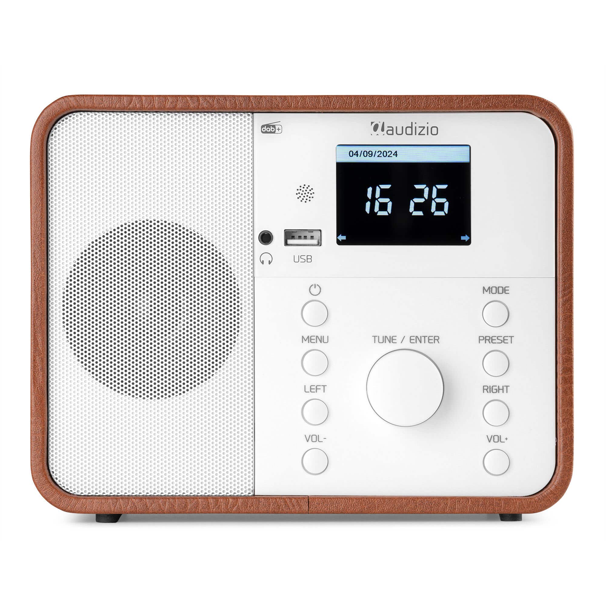 Audizio Nardo Radio Réveil Internet DAB+ & FM, Bluetooth, Météo - Blanc