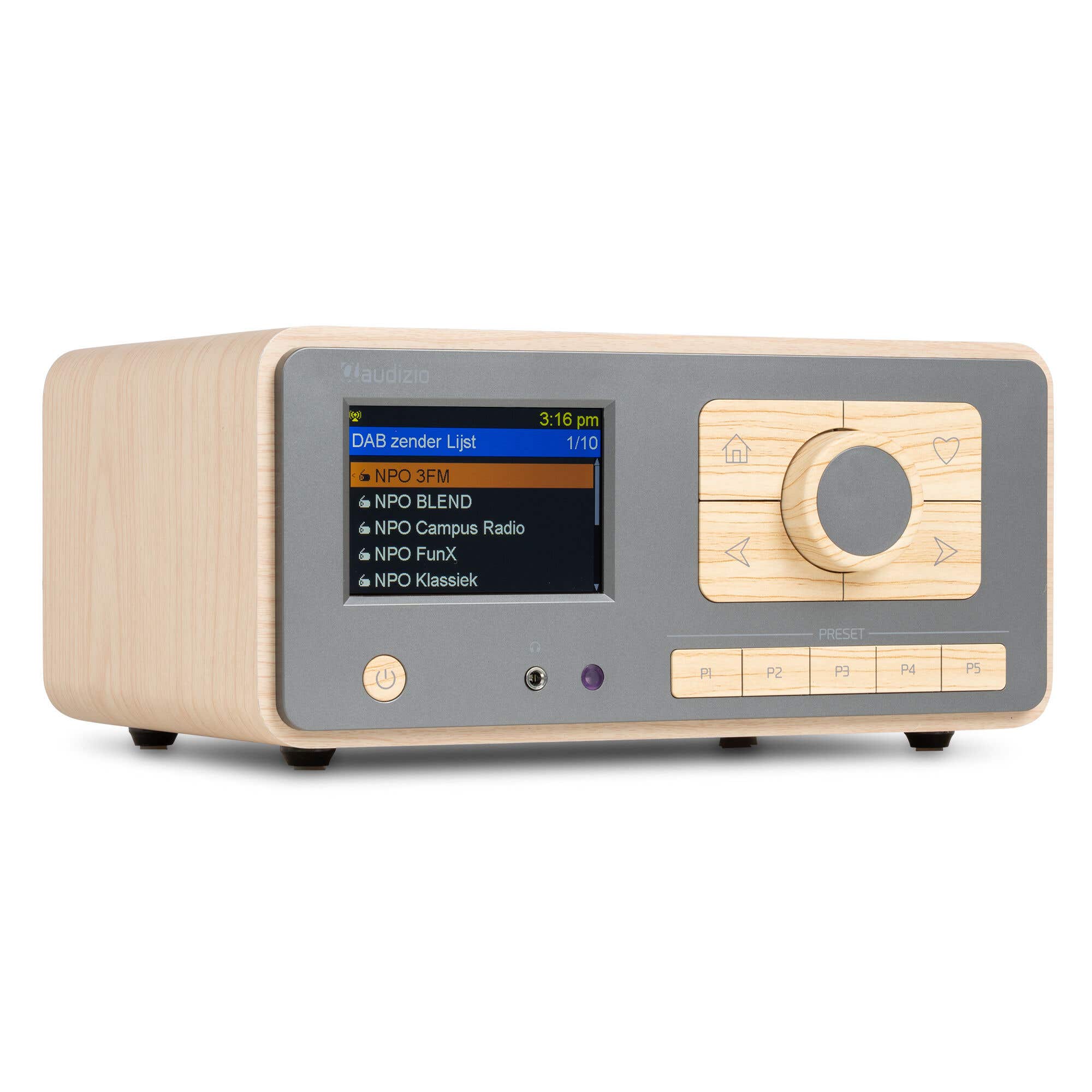 Audizio Dozza - Radio Internet Wi-Fi DAB+ FM avec BT 5.3 - Couleur Bambou