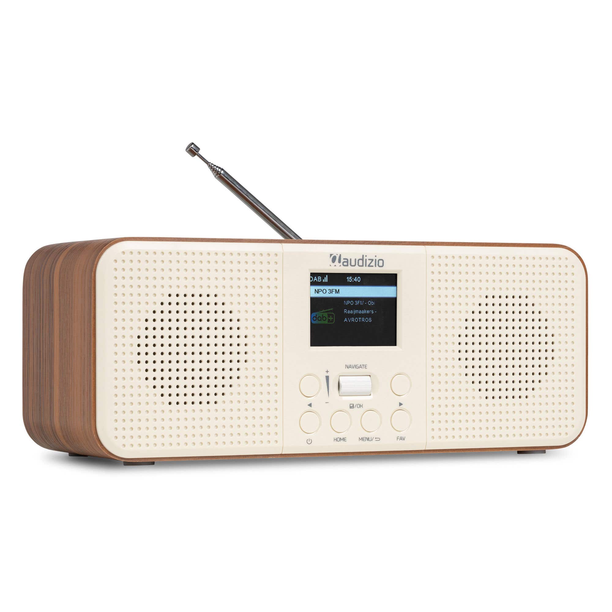 Audizio Bucine - Radio Internet Wi-Fi Stéréo avec DAB+, FM, et BT - Couleur Crème