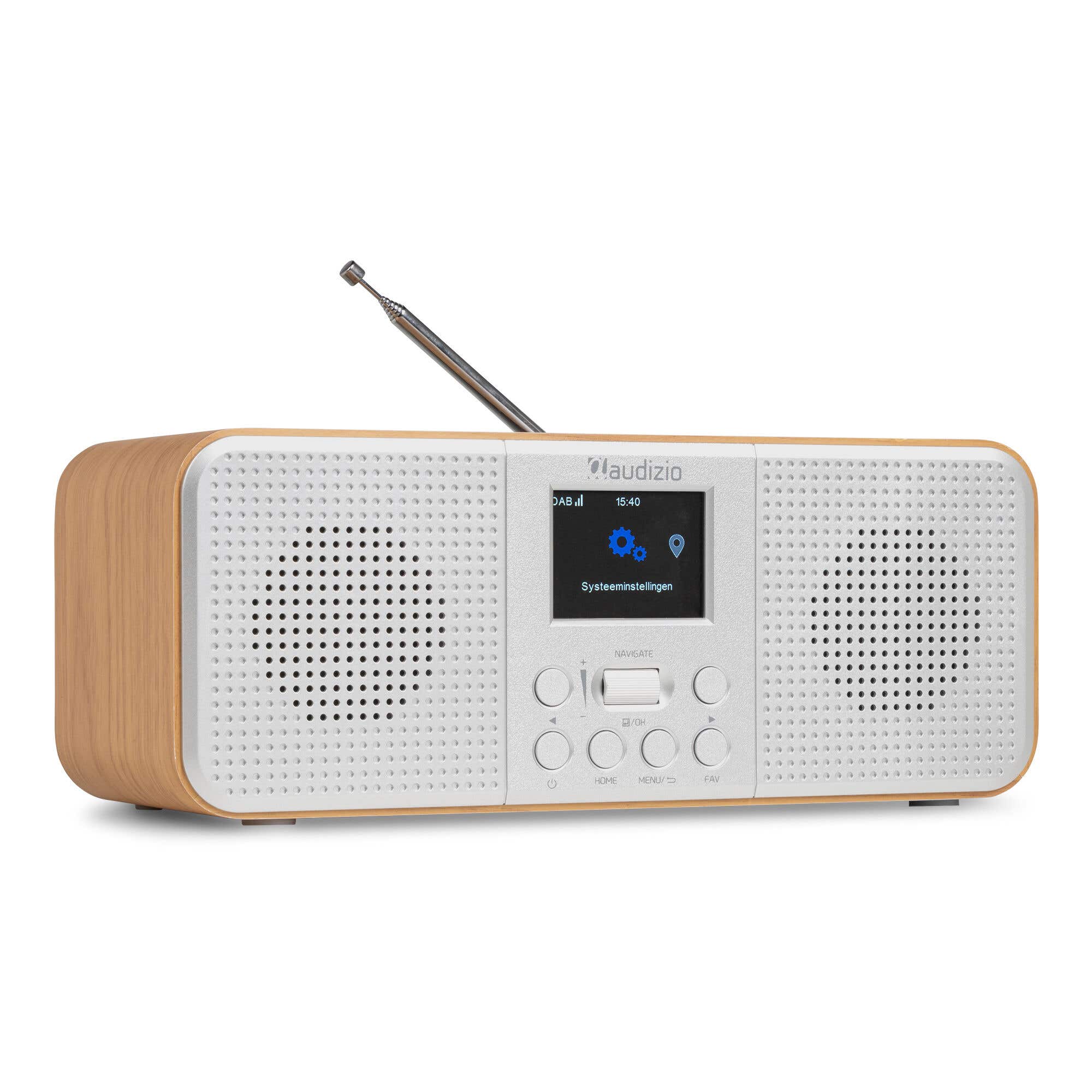 Audizio Bucine - Radio Internet Wi-Fi Stéréo avec DAB+, FM, et BT - Couleur Argent