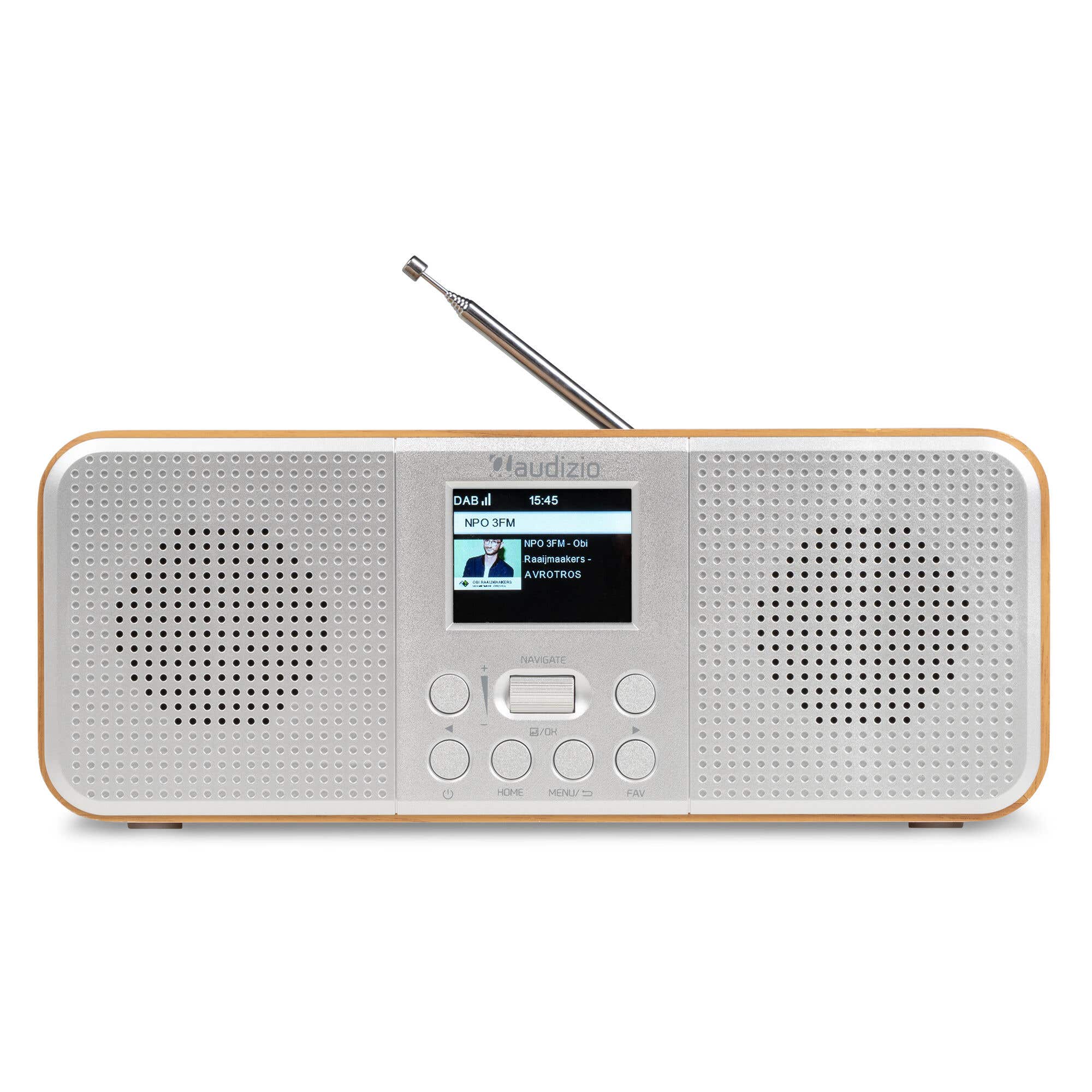 Audizio Bucine - Radio Internet Wi-Fi Stéréo avec DAB+, FM, et BT - Couleur Argent