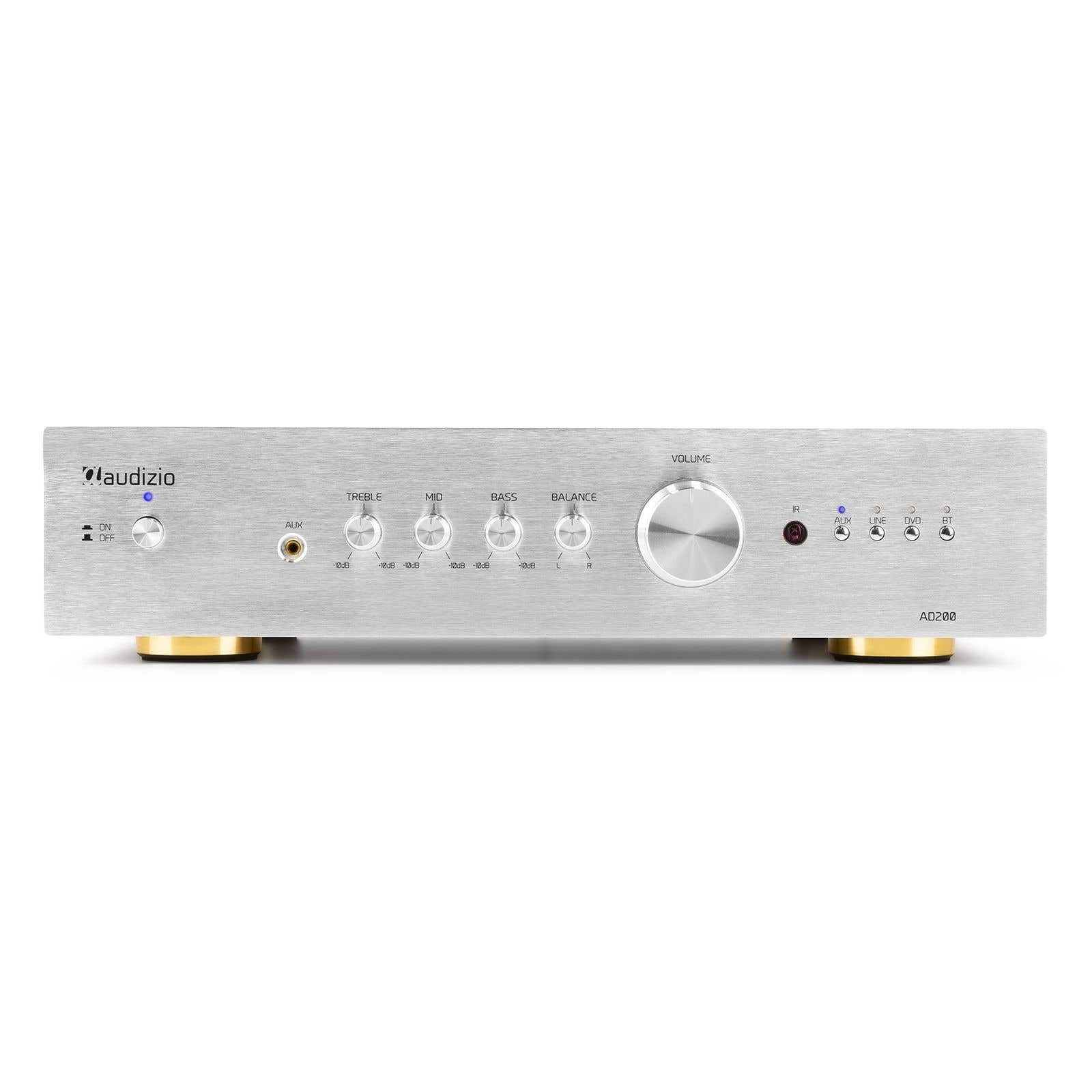 Audizio AD200A Amplificateur Hi-Fi Bluetooth 2.1 - Aluminium