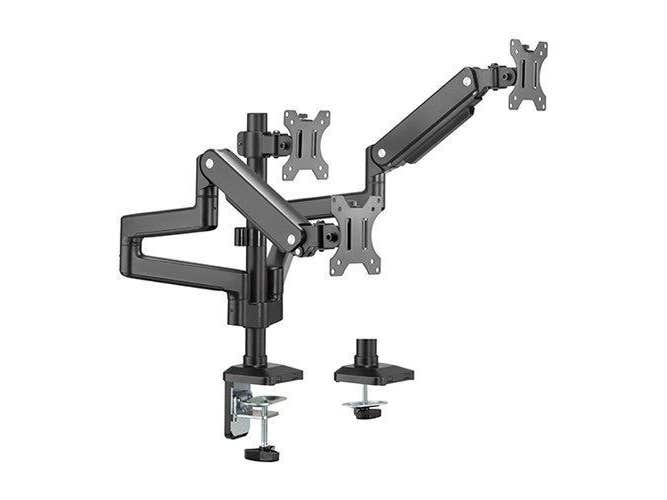 Audizio MAD30G - Bras de Moniteur 3 Écrans Universel - 17 - 27 Pouces - Noir