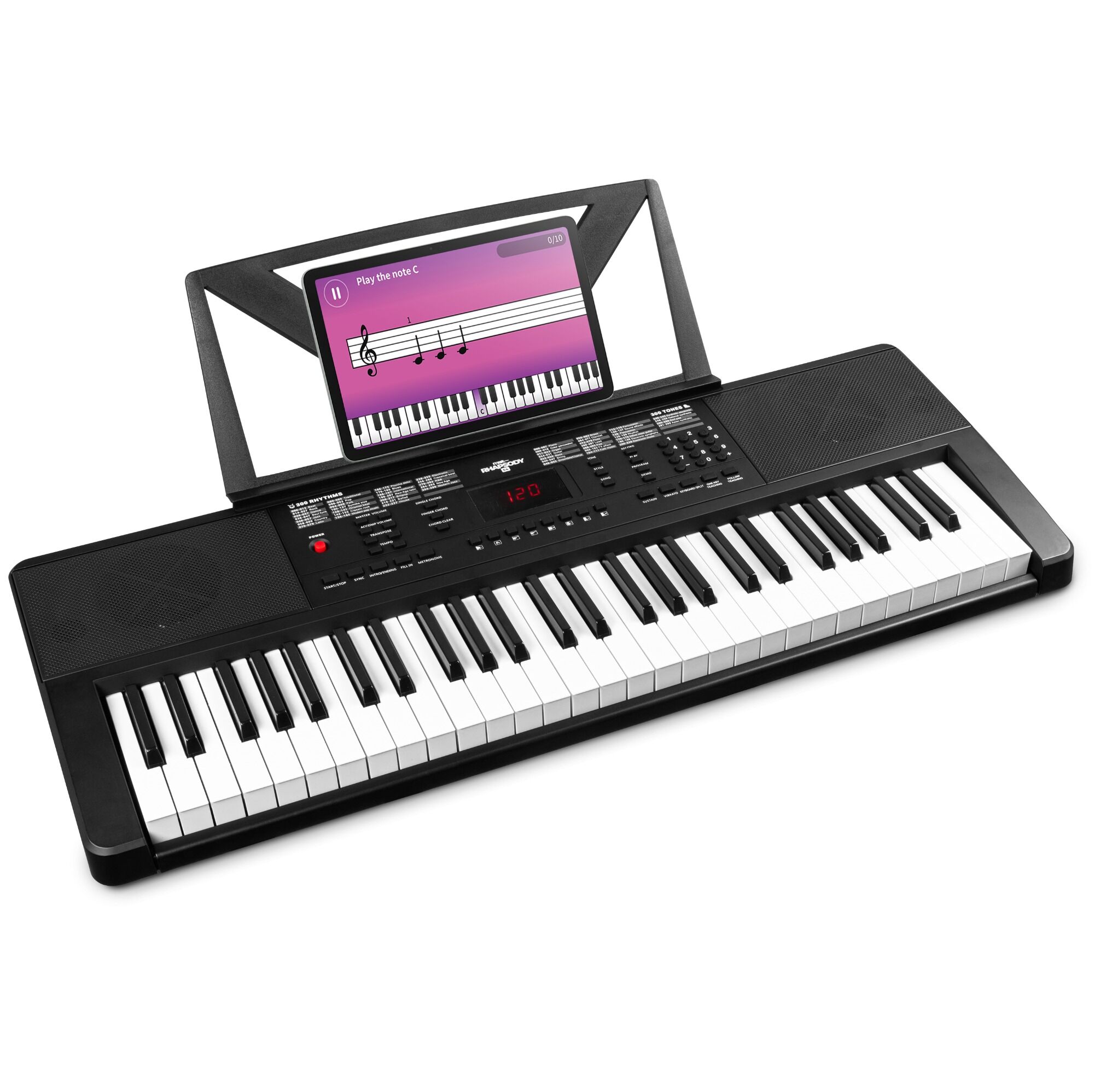 Max Rhapsody54 – Clavier Électronique 54 Touches Débutant – Modes Apprentissages