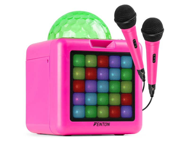 Machine Karaoké Portable Avec 2 Micros Sans Fil - Enceinte Bluetooth Pour Enfants Et Adultes