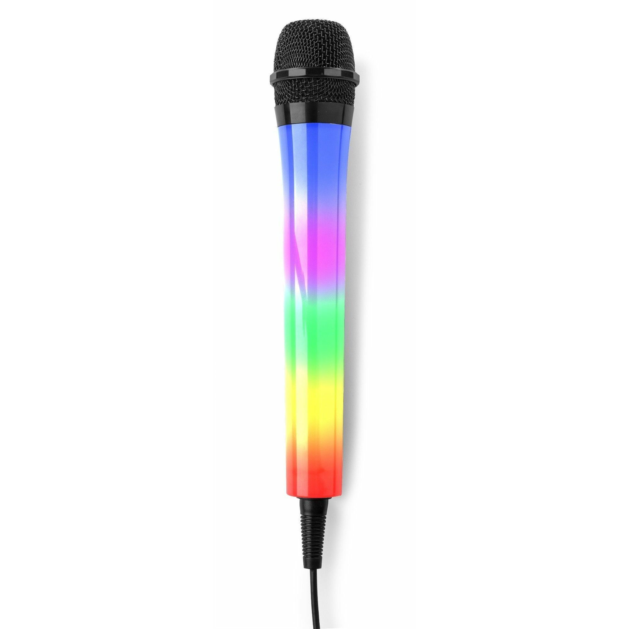 Fenton KMD55B Microphone karaoké noir avec éclairage LED
