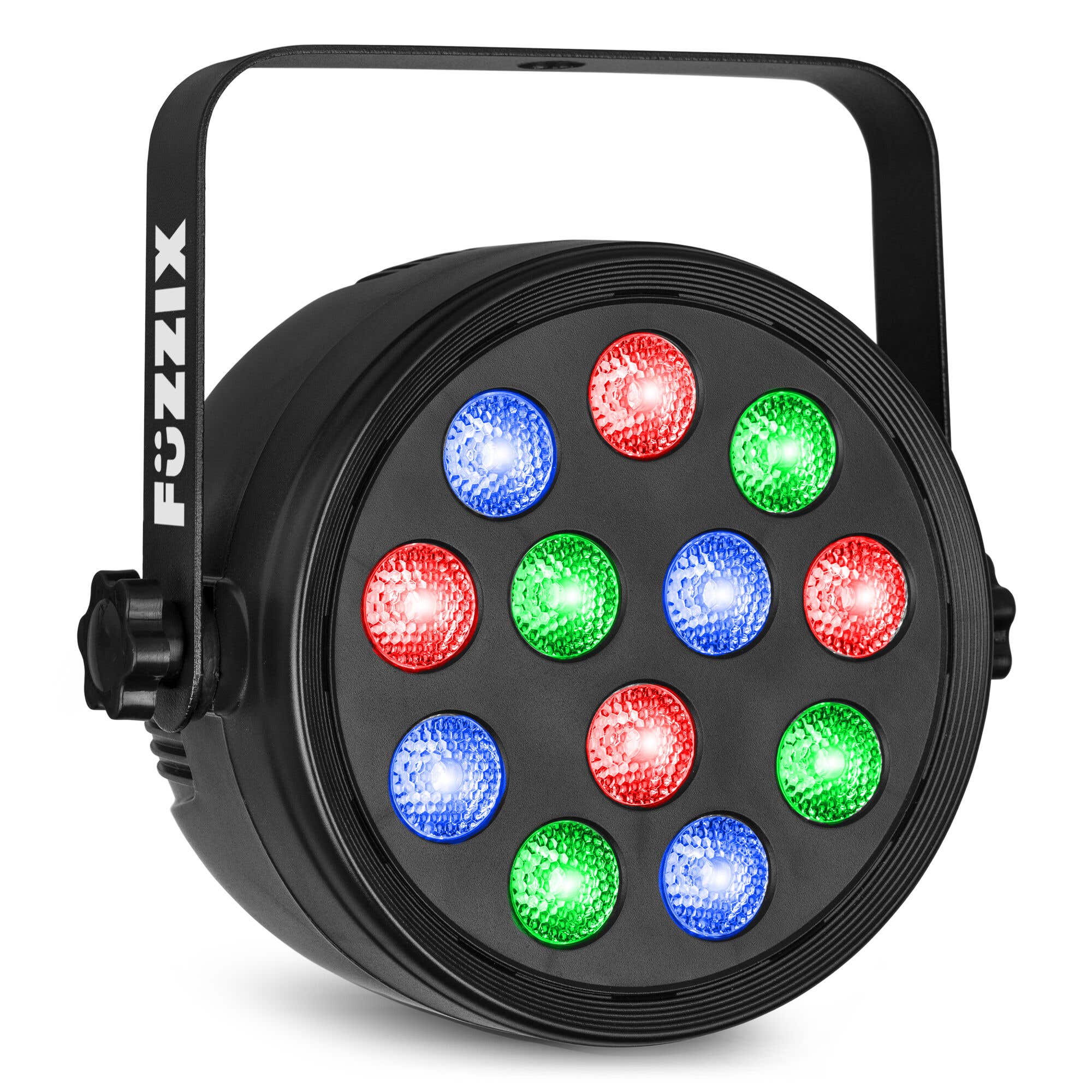 Fuzzix PLF12 Projecteur Party Par RGB DMX - 12 LEDs de 2 Watts avec Télécommande
