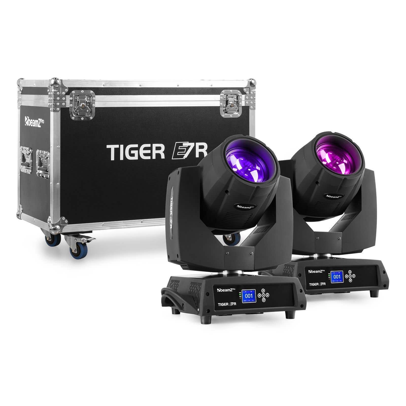 BeamZ Pro Professional Kit 2 Lyre Tiger E 7R MKIII en Flightcase