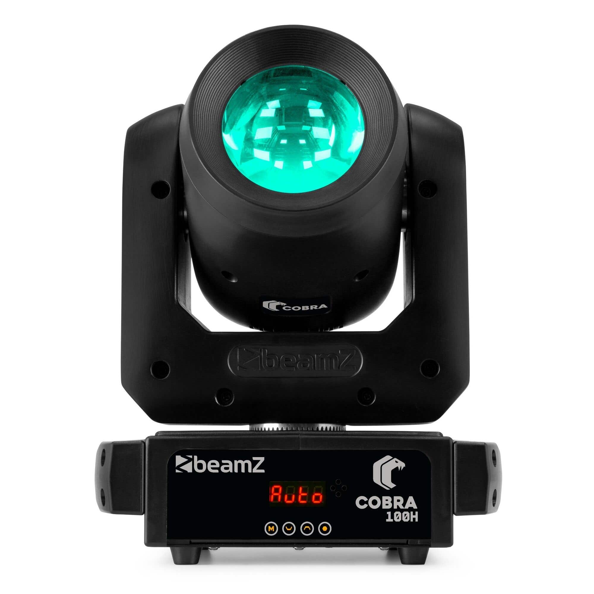 BeamZ Cobra 100H - Lyre LED Motorisée Beam avec Prisme Rotatif DMX - 100 Watts 