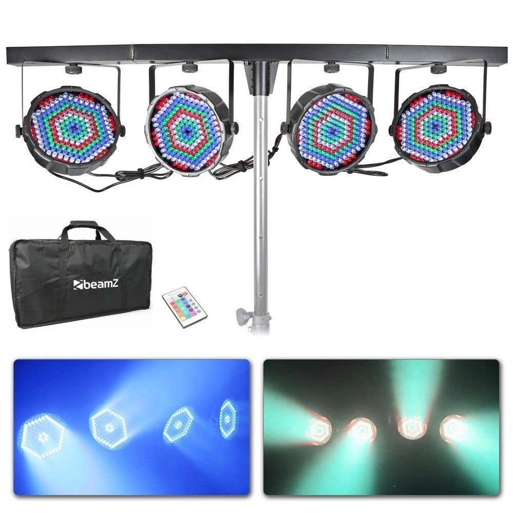 Beamz Kit PARBAR LED Projecteur 4 Voies 186x LED - RGBW