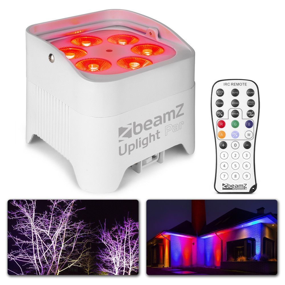 BeamZ BBP96SW - Projecteur Uplight PAR, 6 x LED RGBAW-UV, mode DMX