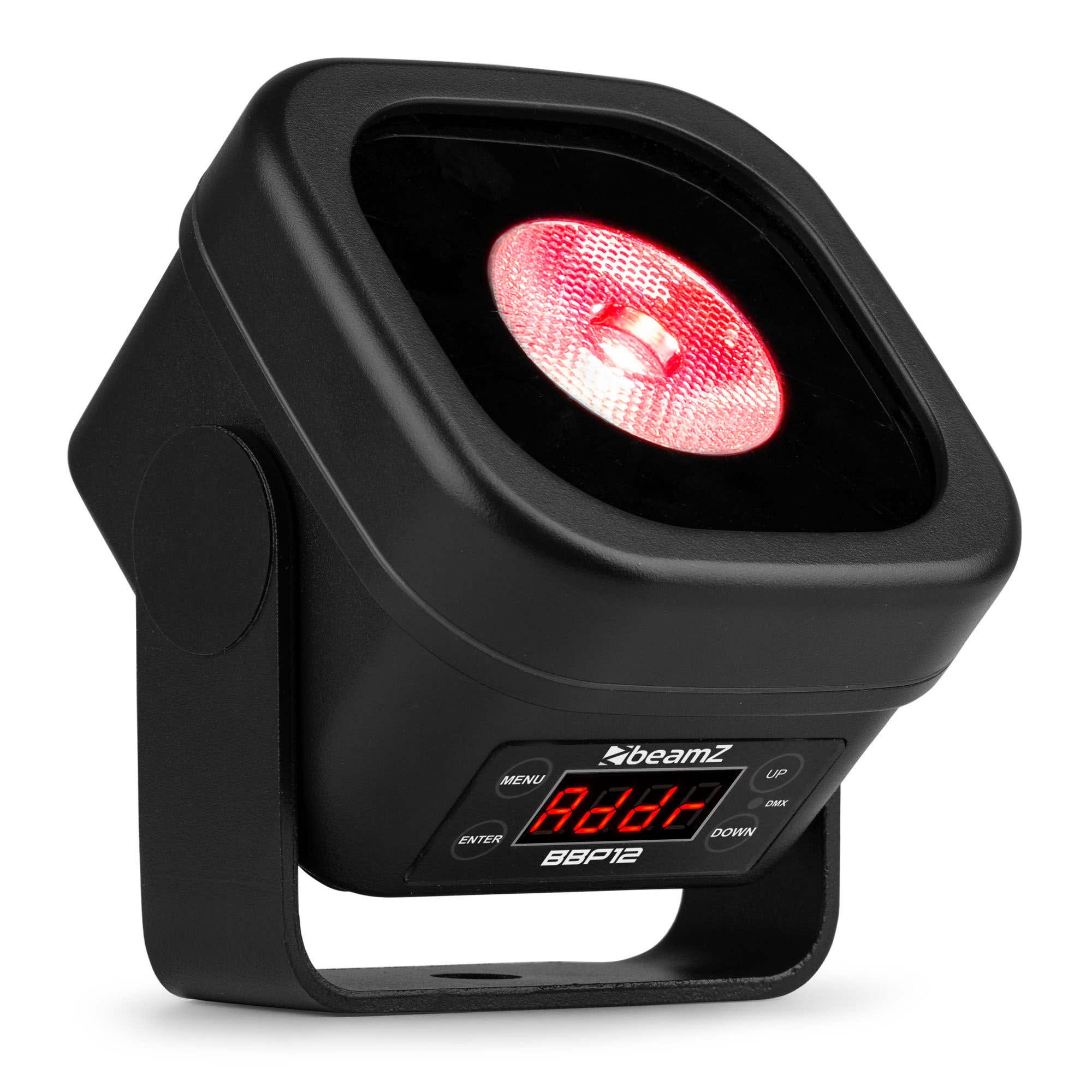 BeamZ BBP12 - Uplight LED RGBAL 12W Sans Fil IP65 avec W-DMX | 2 Filtres Frost Magnétiques Intégrés
