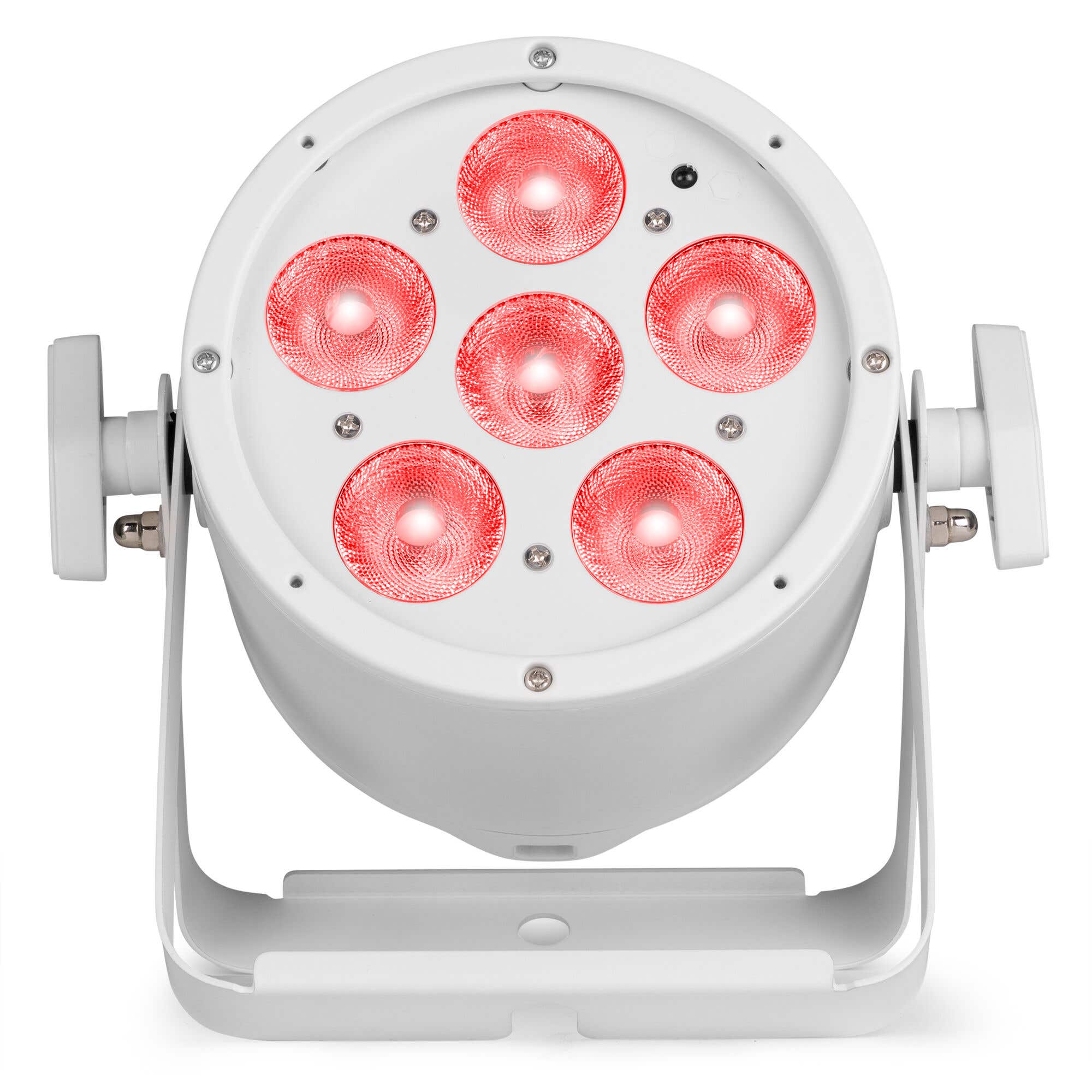 BeamZ Pro BAC322W - Projecteur PAR LED RGBALC - 6 x 10 Watts, Blanc