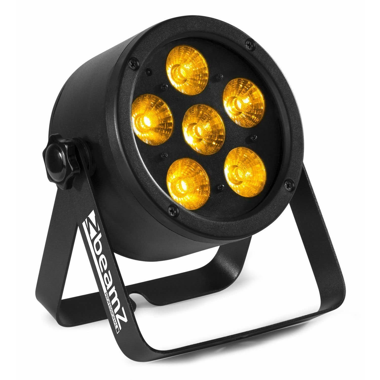 BeamZ Professional BAC302 LED - Projecteur PAR, 6x LED RGBAW-UV, Boitier Aluminium avec Télécommande