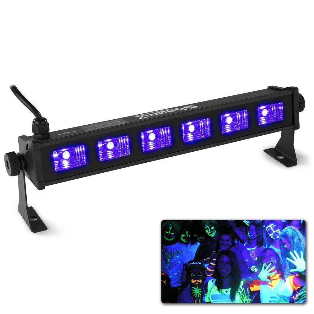 BeamZ BUV63 - Barre LED UV, 6 LED UV, Puissance 3 Watts par LED