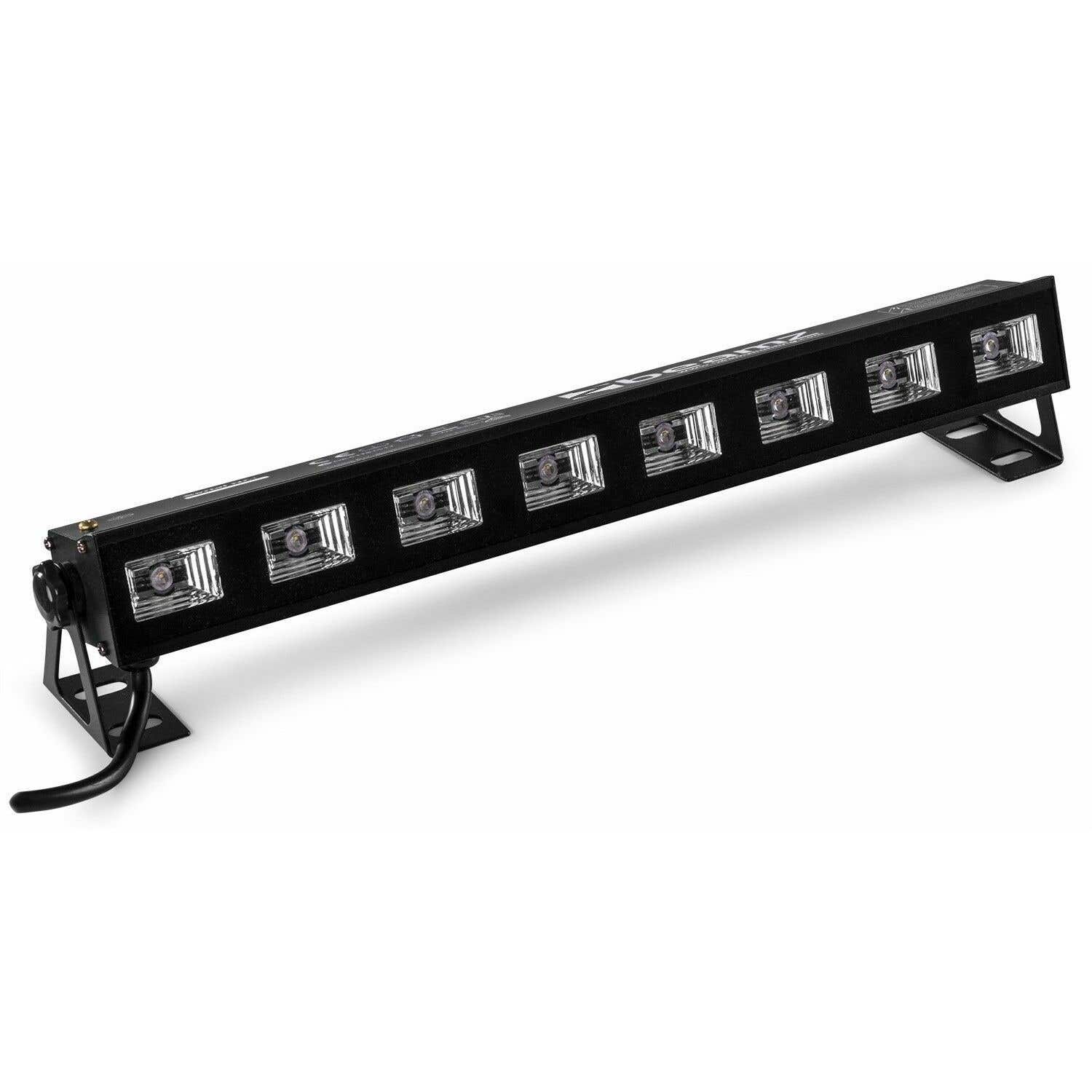Barre LED UV BeamZ BUV123-12 - 12 LEDs UV 3W, Lumière Noire Puissante Pour Soirées à Thème Et Effets Éblouissants