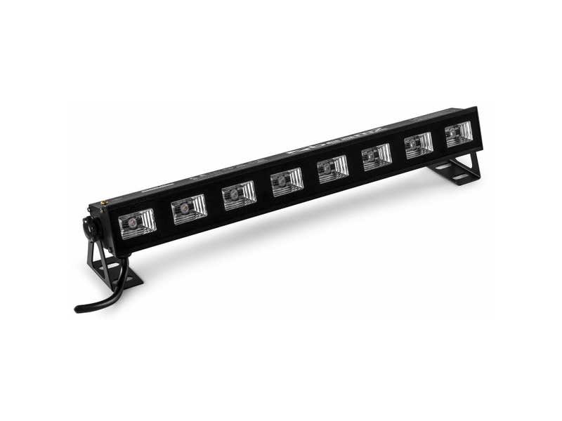 Barre LED UV BeamZ BUV123-12 - 12 LEDs UV 3W, Lumière Noire Puissante Pour Soirées à Thème Et Effets Éblouissants