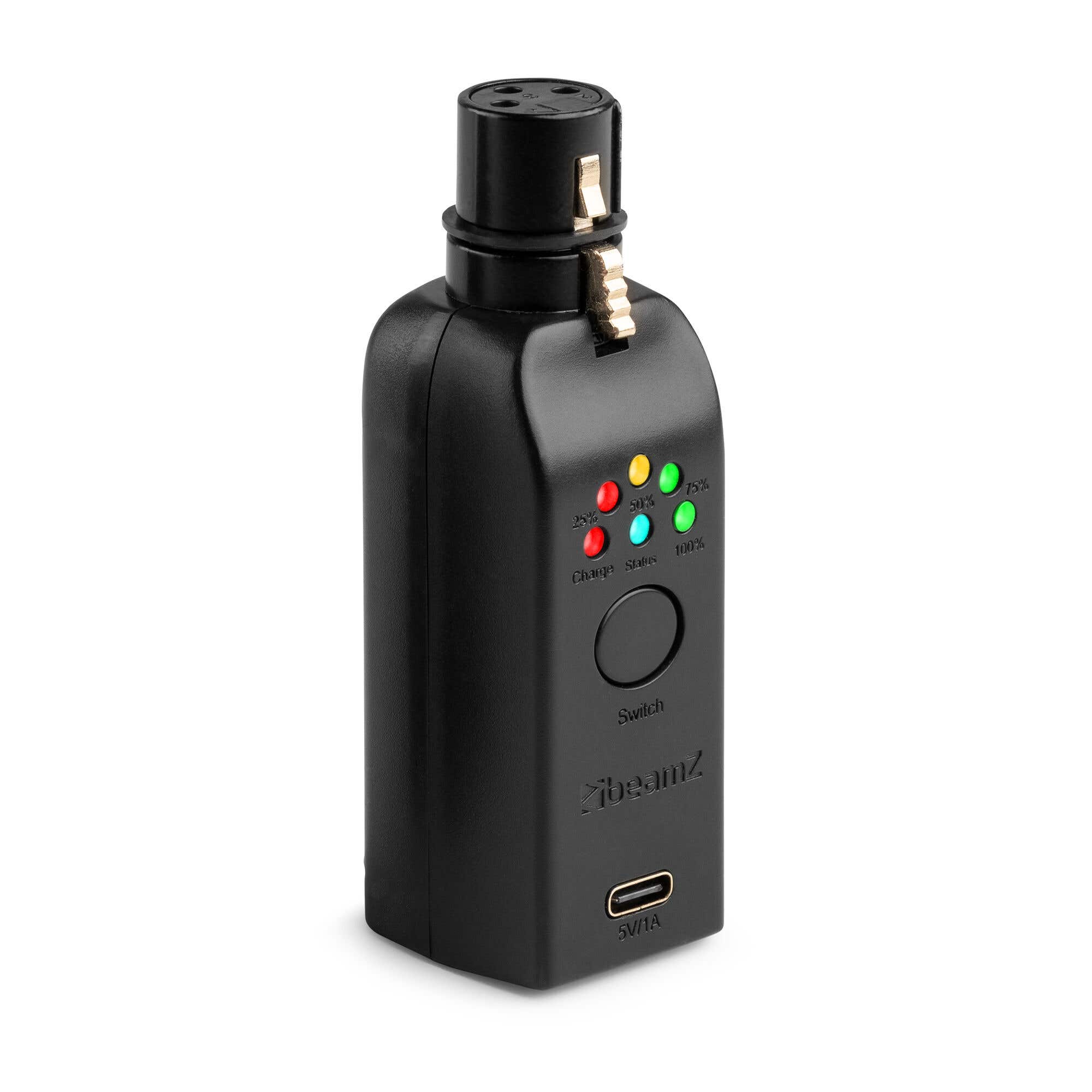 BeamZ WD1F EazyLink - Dongle Récepteur DMX Sans Fil Batterie Intégrée | XLR 3-broches Installations Mobiles & Scène