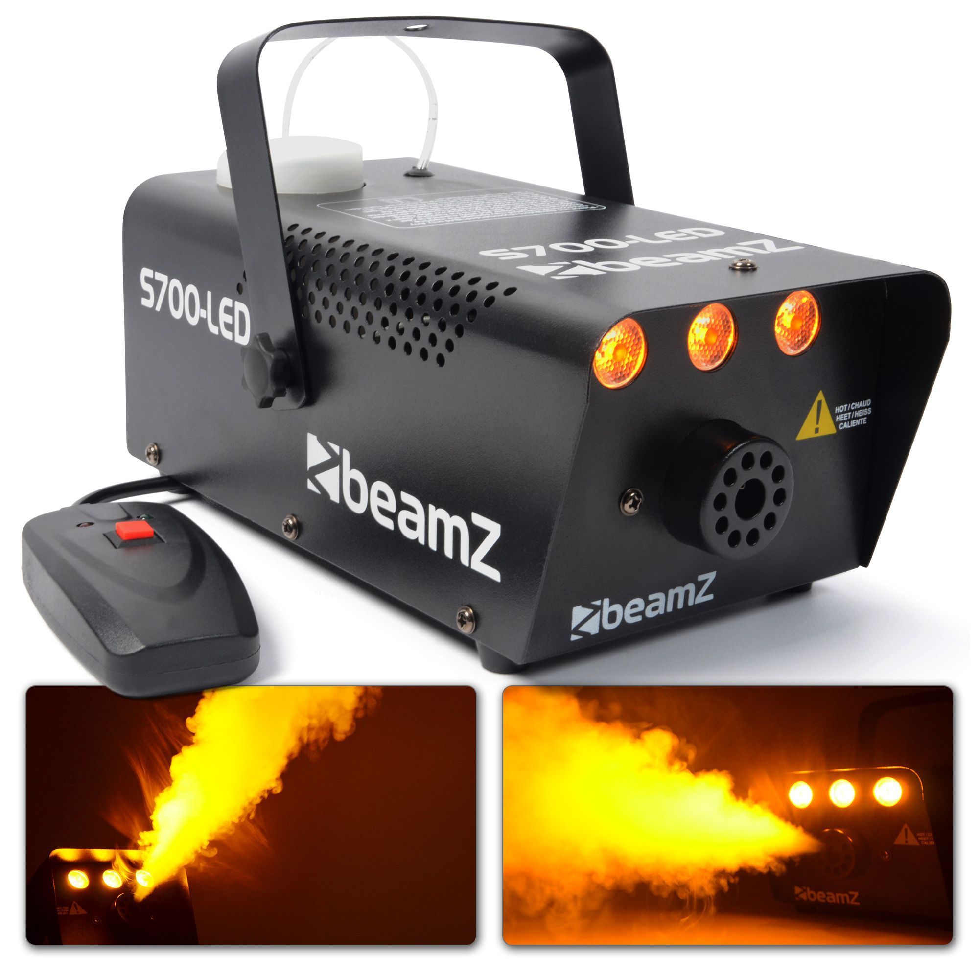 BeamZ S700LED - Machine à fumée avec effet flamme, 700 Watts