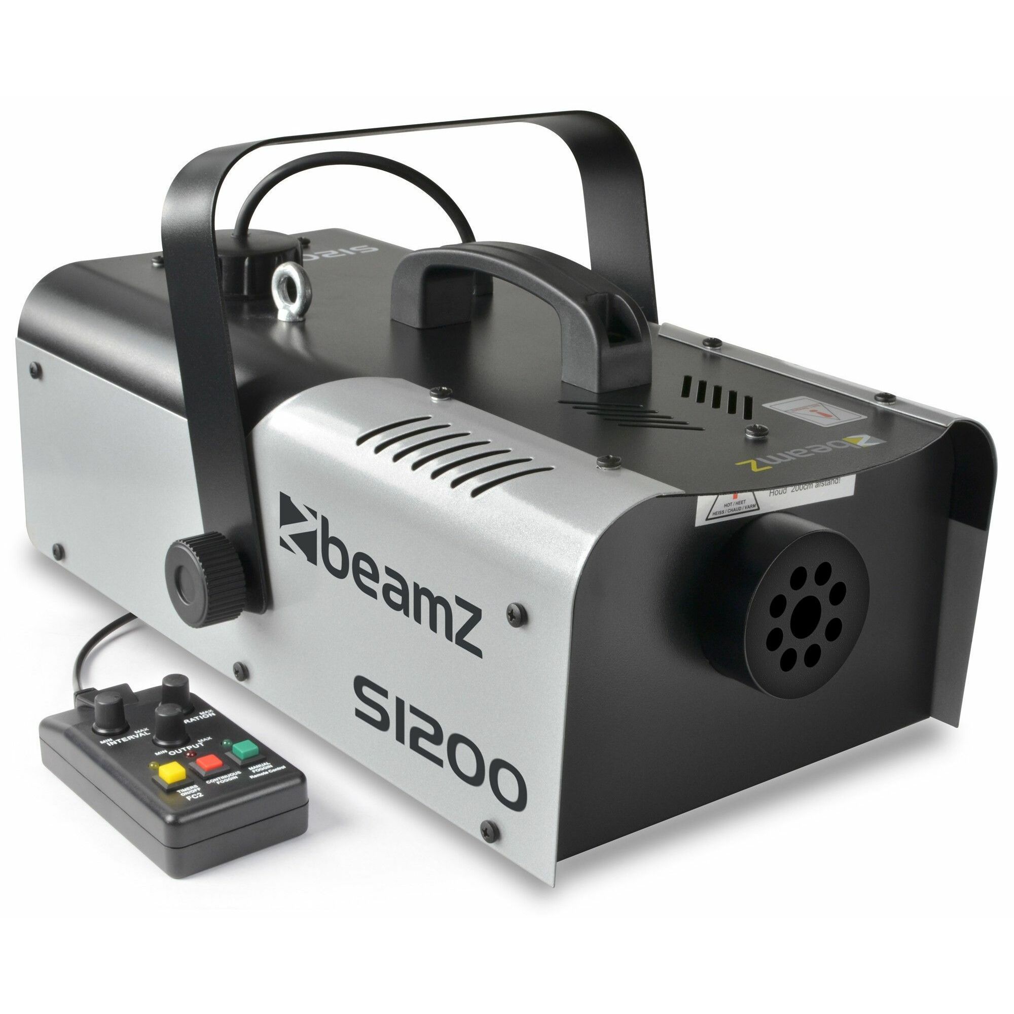 BeamZ S1200 - MKII Machine à fumée, 1200 Watts, réservoir 900 ml, avec télécommande