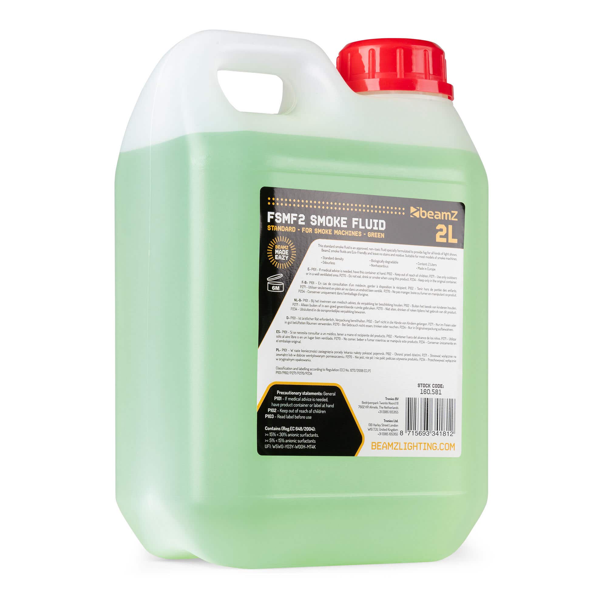 BeamZ FSMF2 - Liquide de Machine à Fumée Densité Standard – 2 Litres