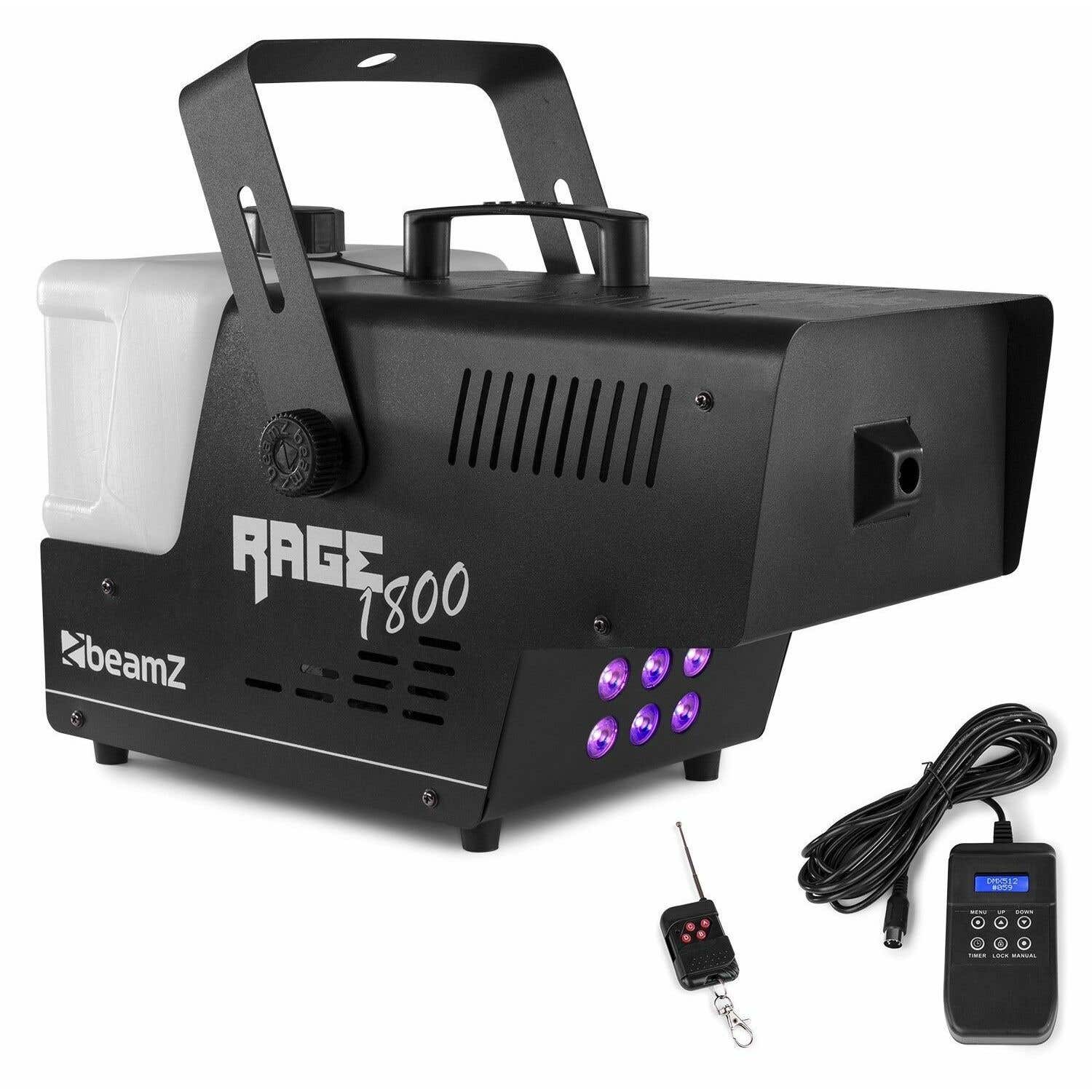BeamZ RAGE1800LED rookmachine met draadloze afstandsbediening