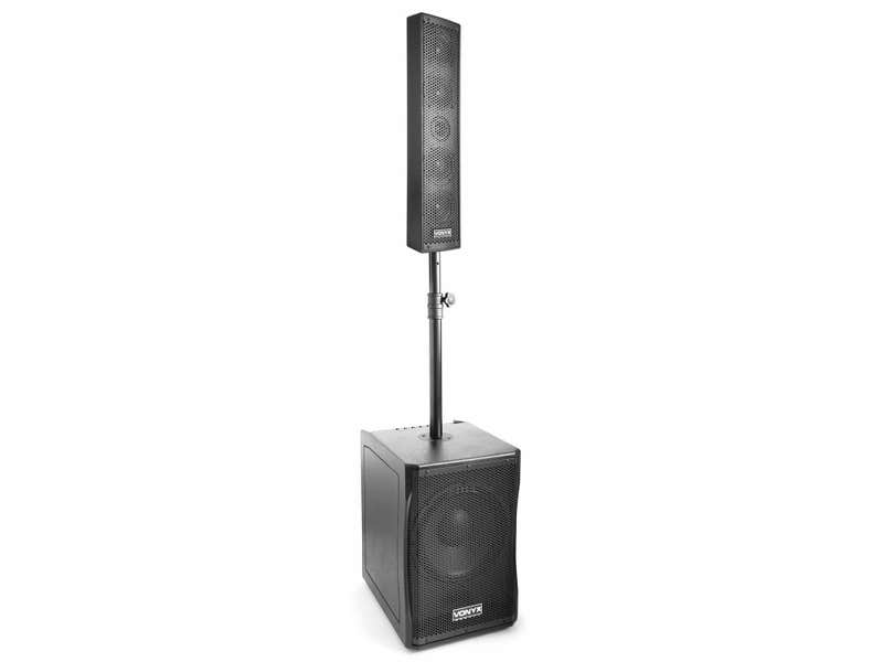 Vonyx VX1200 - Système Triphonique, Caisson de Basse 750W, MP3/SD/USB/AUX, avec Micro
