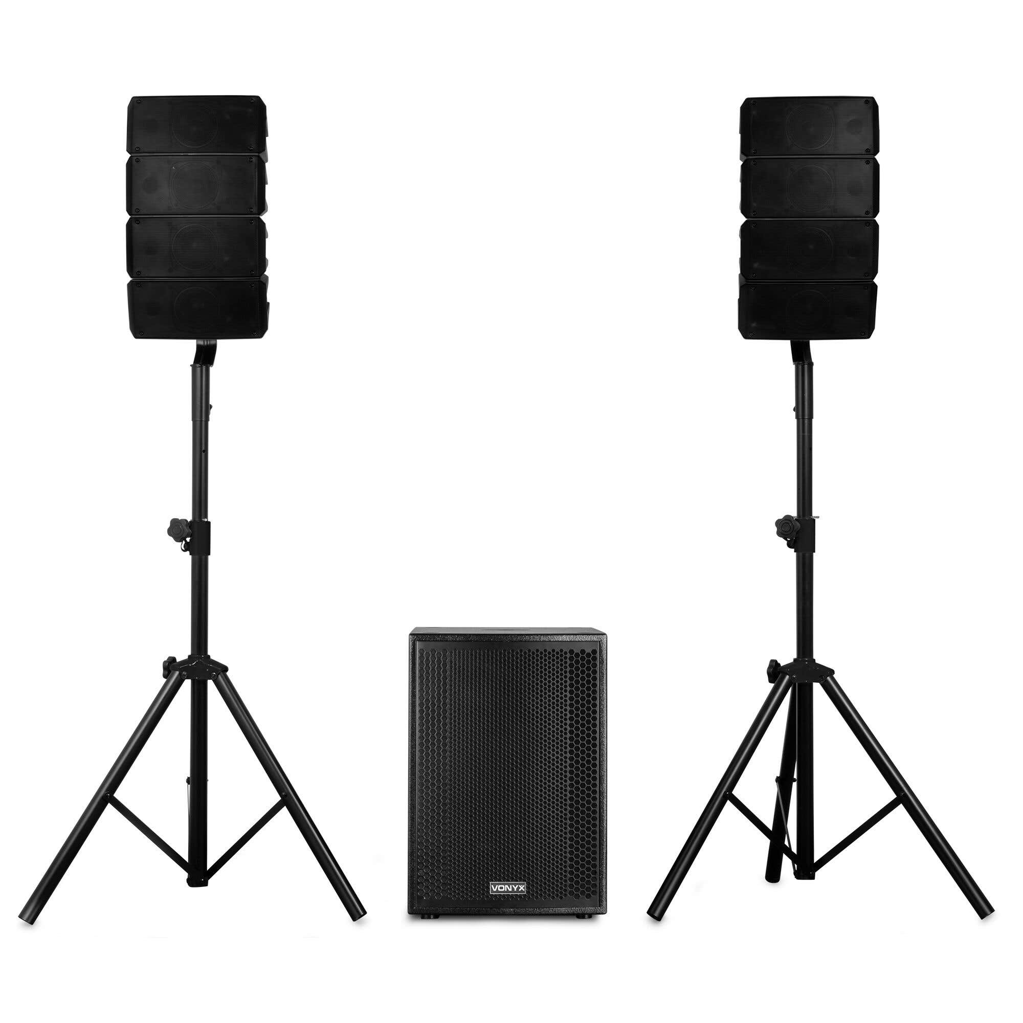 Vonyx VX915 - Système Sono Line Array 2.1 1400W avec Subwoofer 15