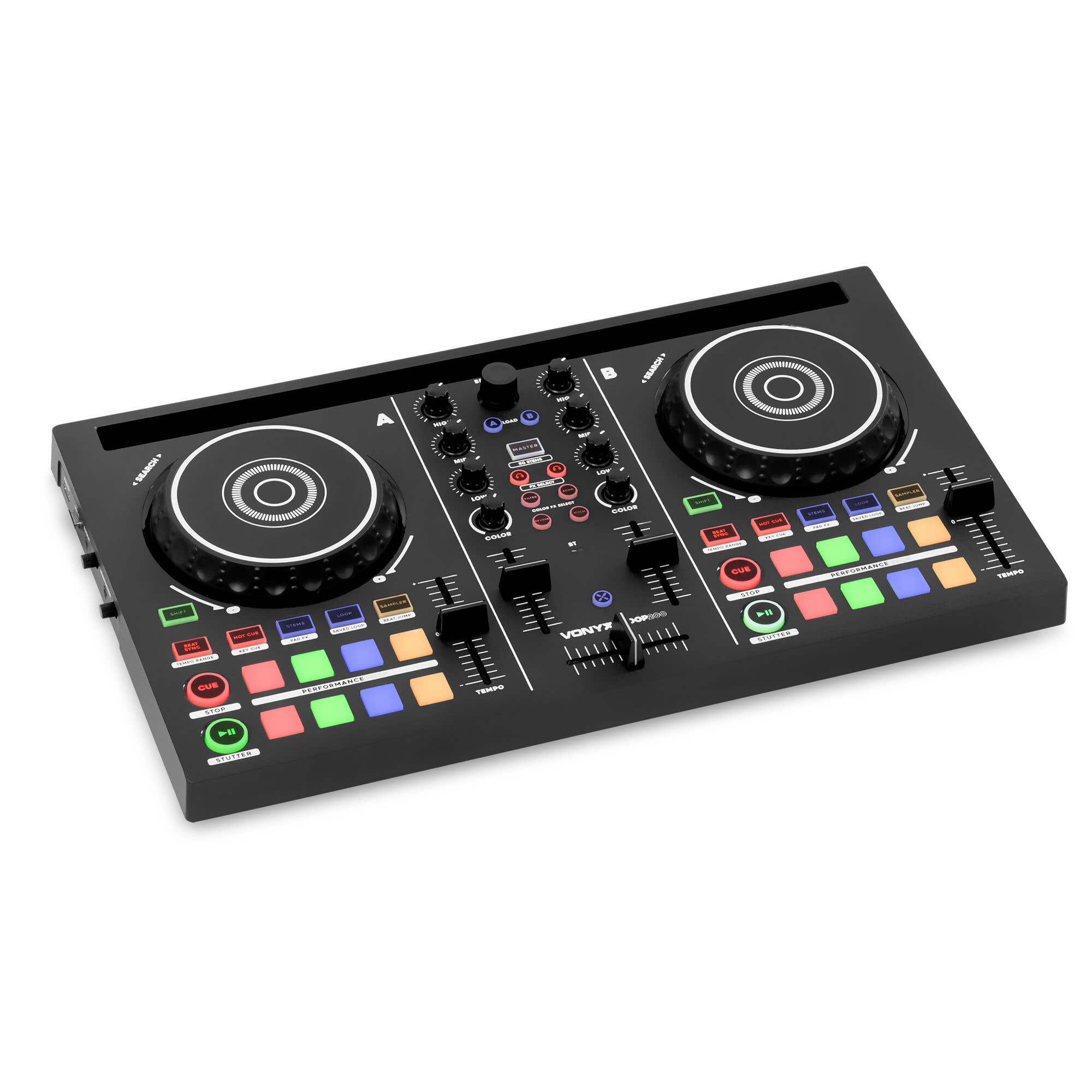 Vonyx Loop200 - Controleur DJ MIDI 2 Platines avec Virtual DJ LE