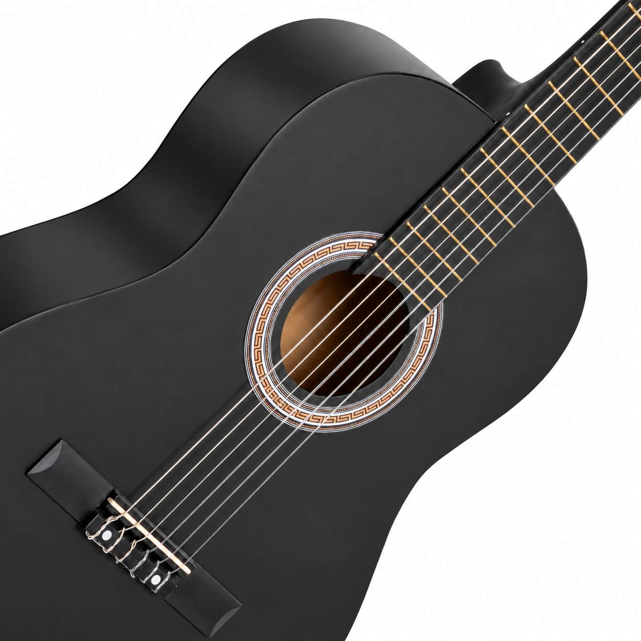 Max SoloArt - Guitare Acoustique Classique Pack Débutant - Noir Mat