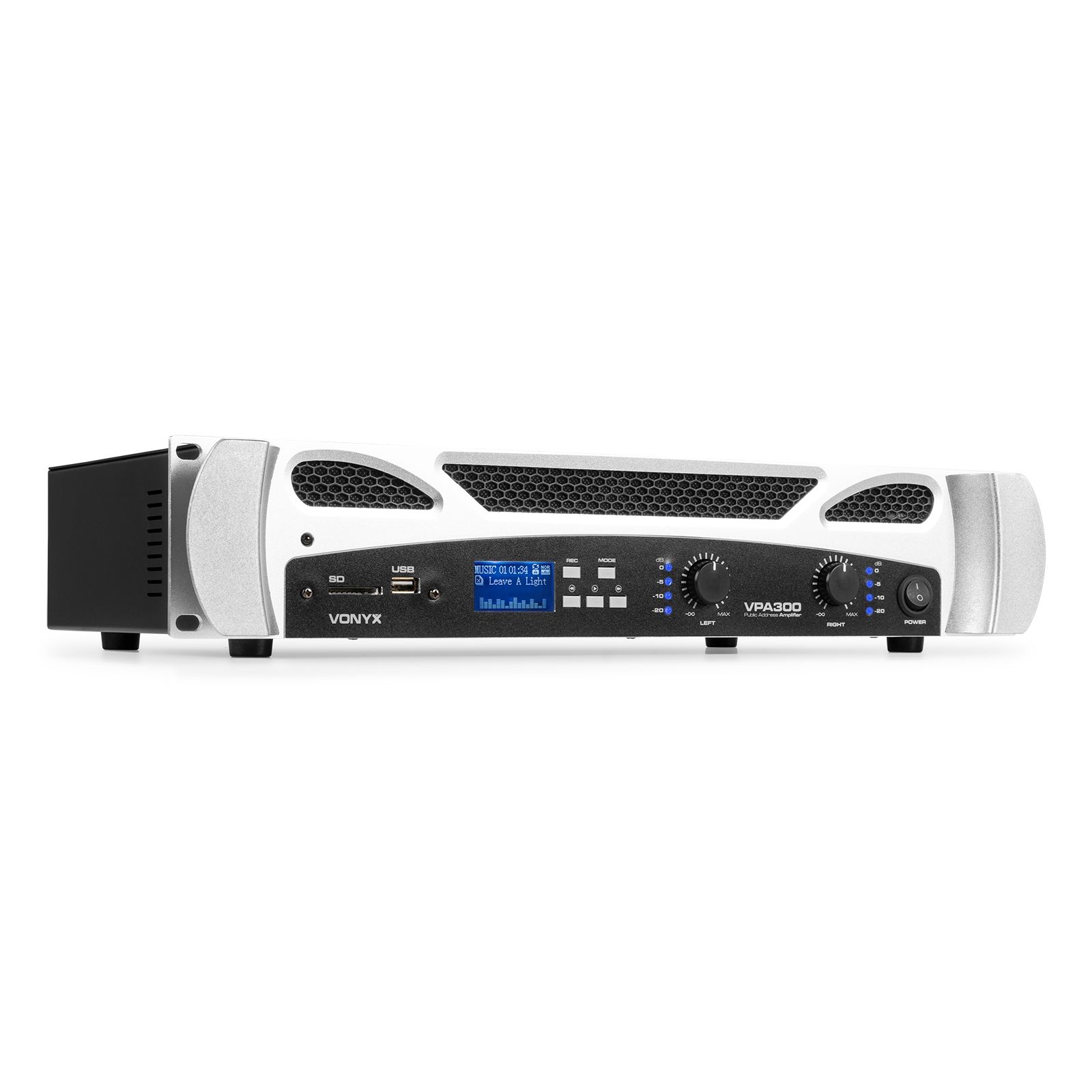 Vonyx VPA300 - Amplificateur Digital 2x 150W, Bluetooth, MP3/USB/SD avec Télécommande